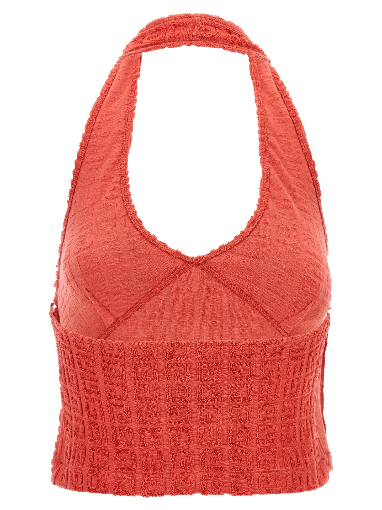 Shop Givenchy Top Cropped Capsule Plage In Red