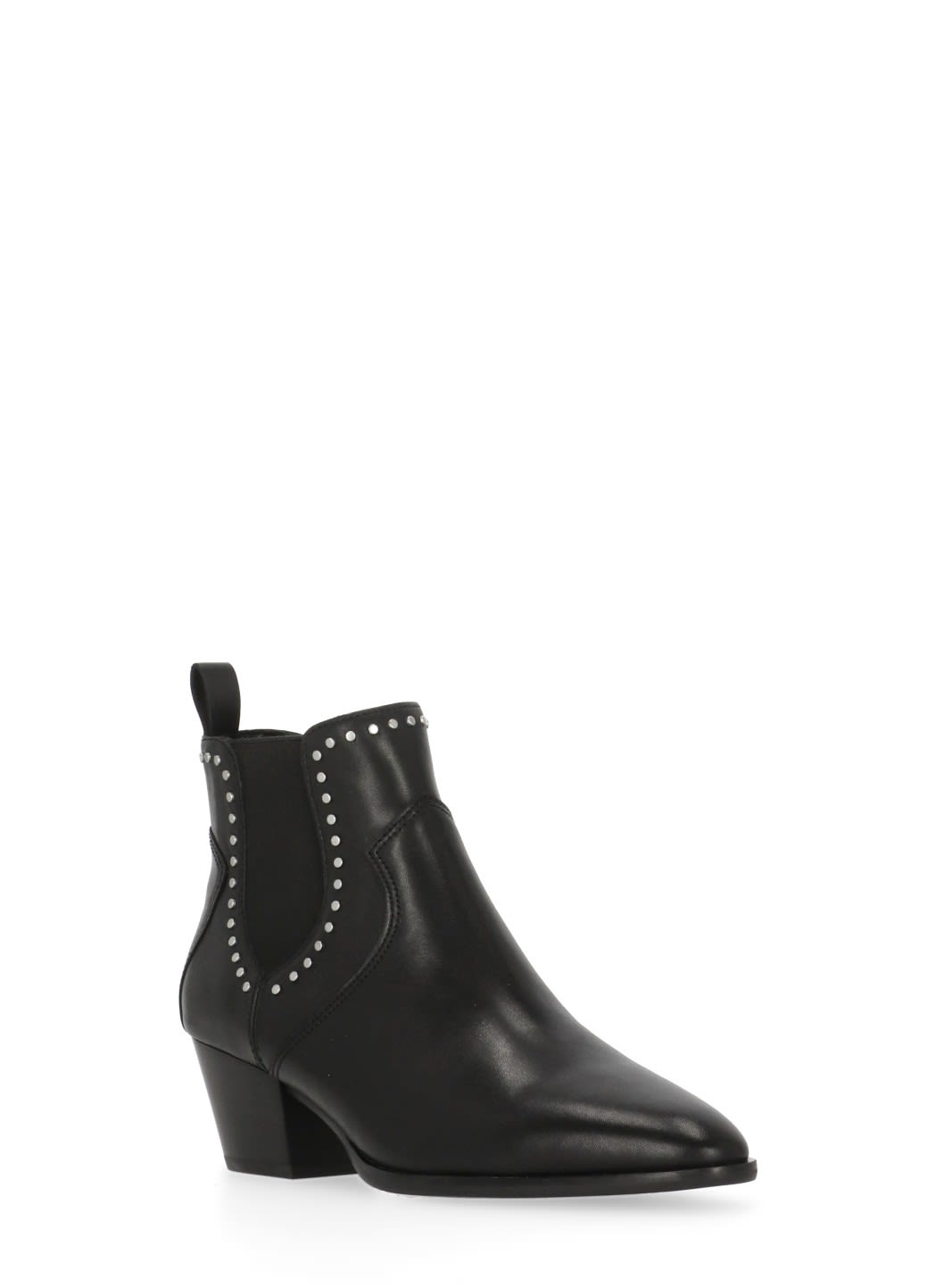 Ash Chelsea Ankle Boots Block Heel In Black