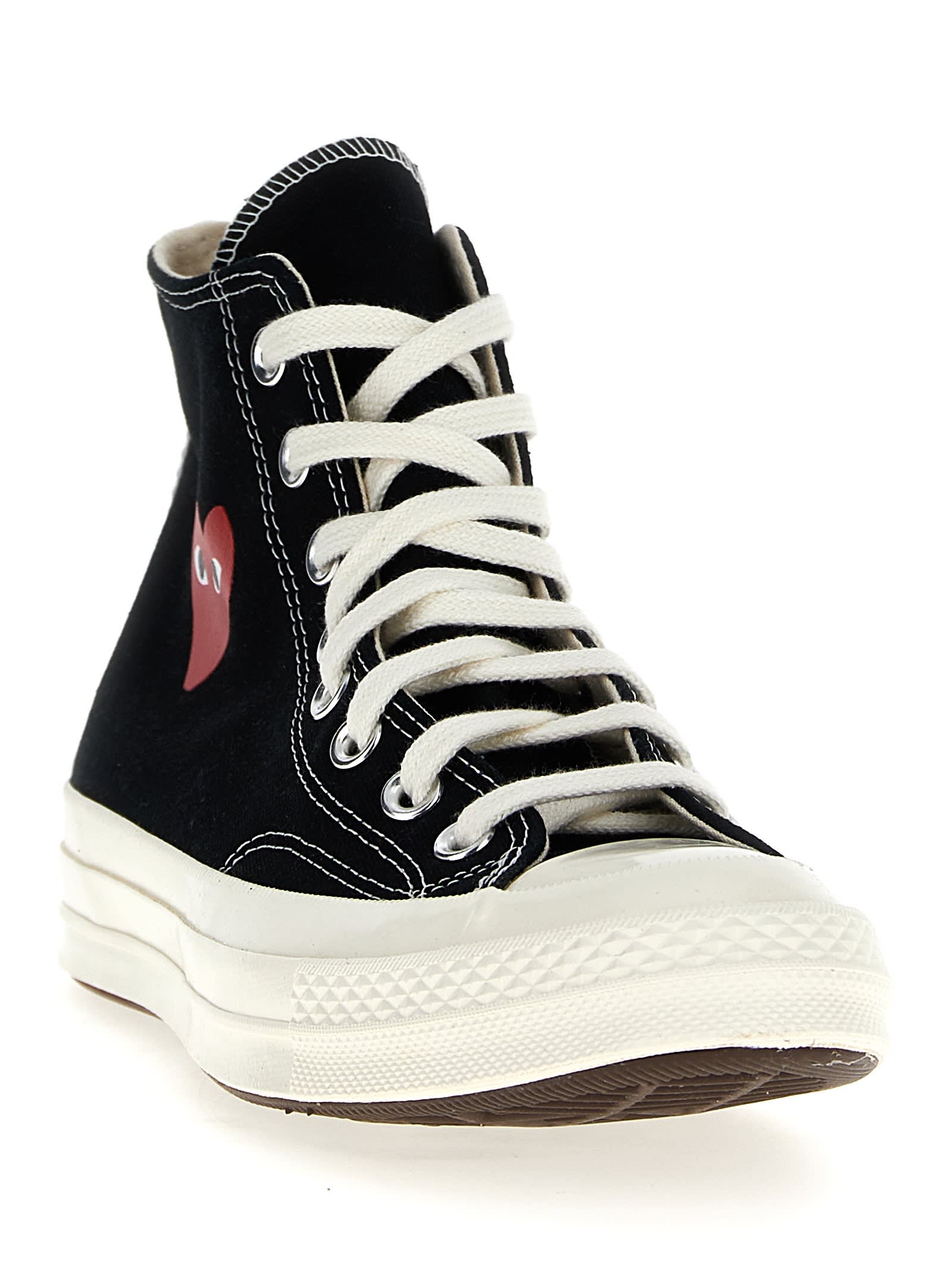 Comme Des Garçons Play X Converse Chuck 70 Multi Heart Sneakers In Black