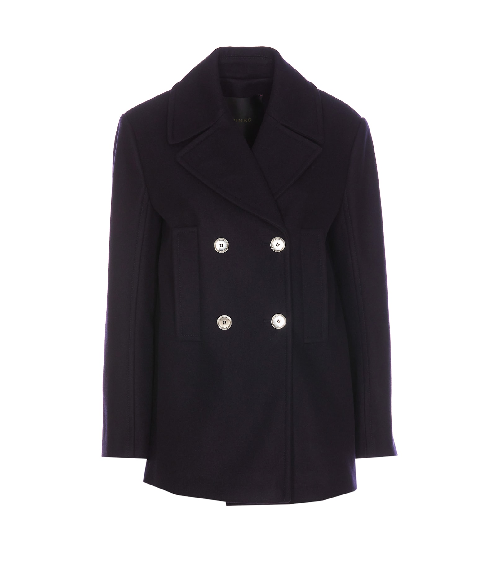 Shop Pinko Canada Coat In Blue