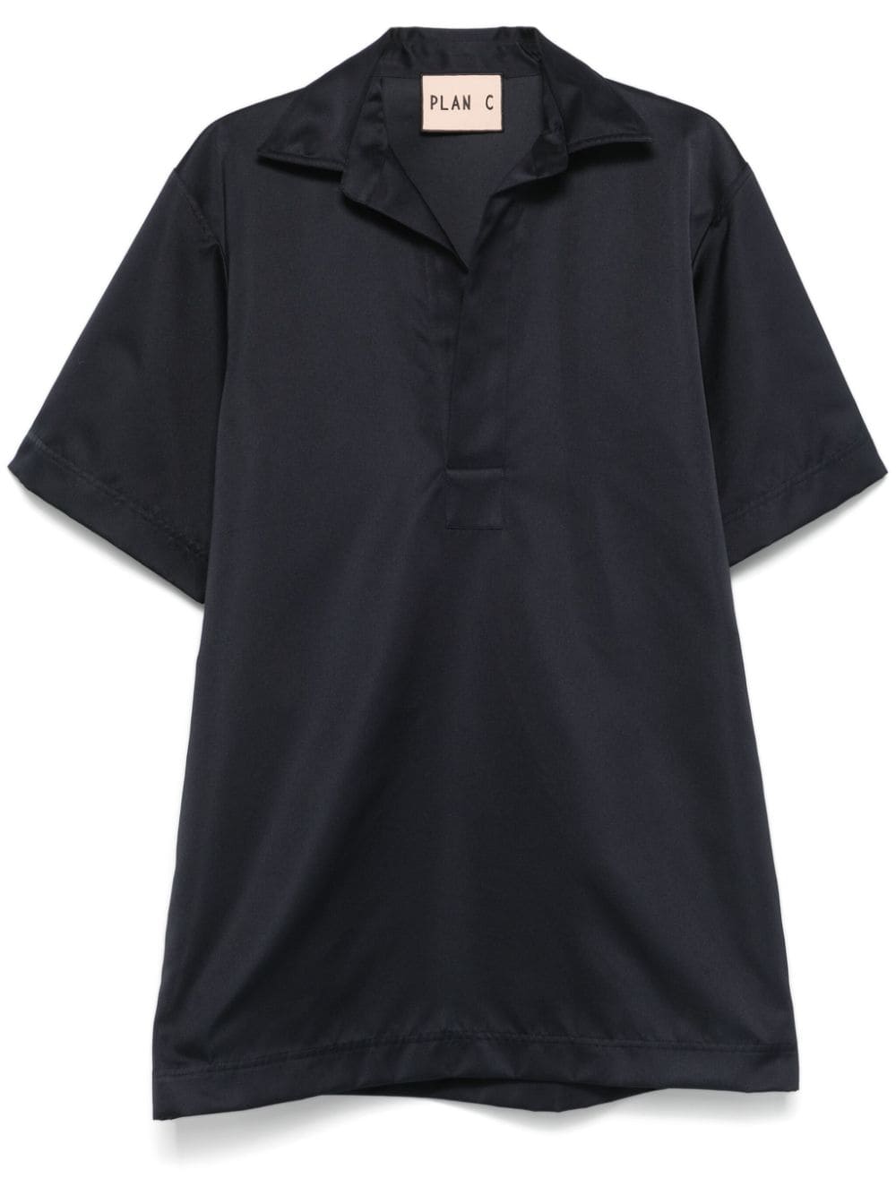 Shop Plan C Abito Polo In Blue Black