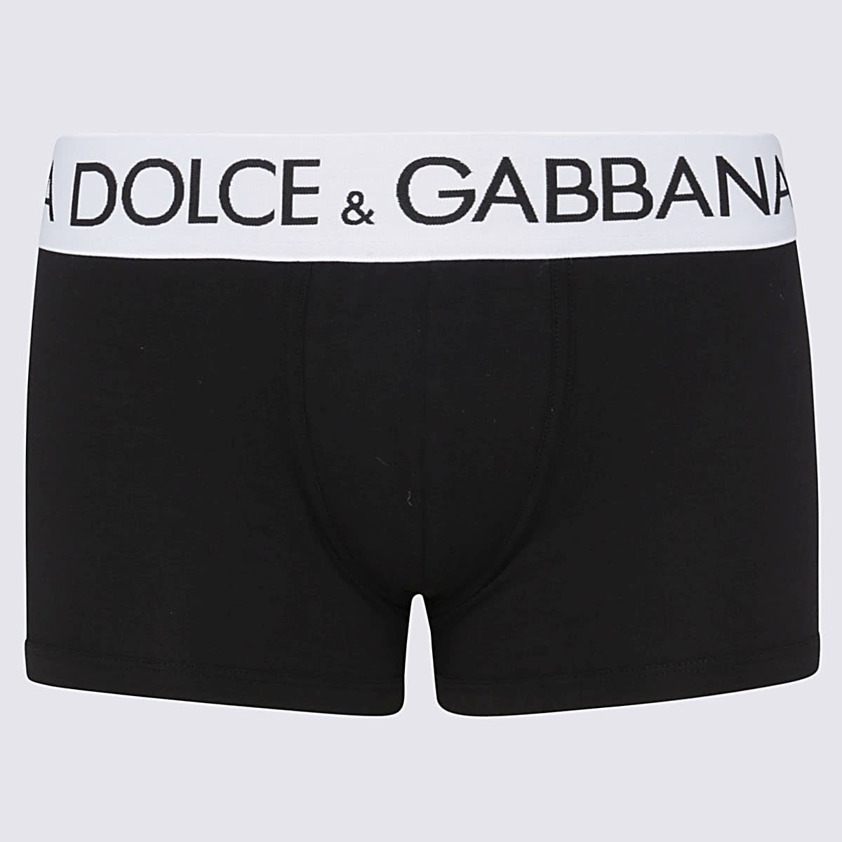 Dolce & Gabbana Black Cotton Logo Boxers