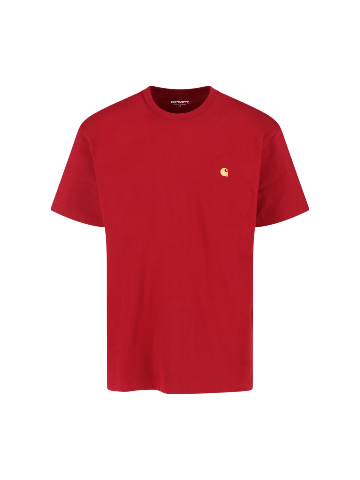 Carhartt Red Crew-neck Cotton T-shirt In Red