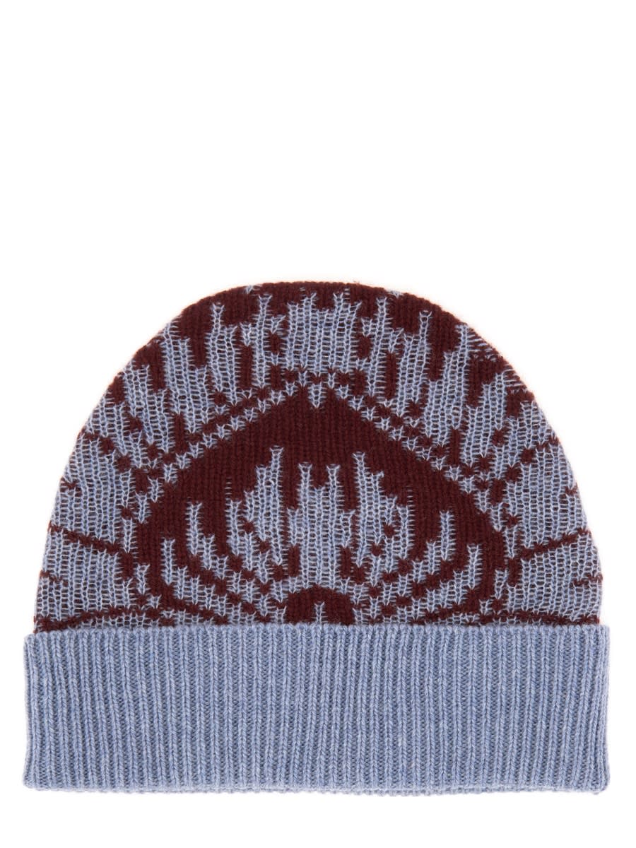 Shop Etro Beanie Hat In Multicolour