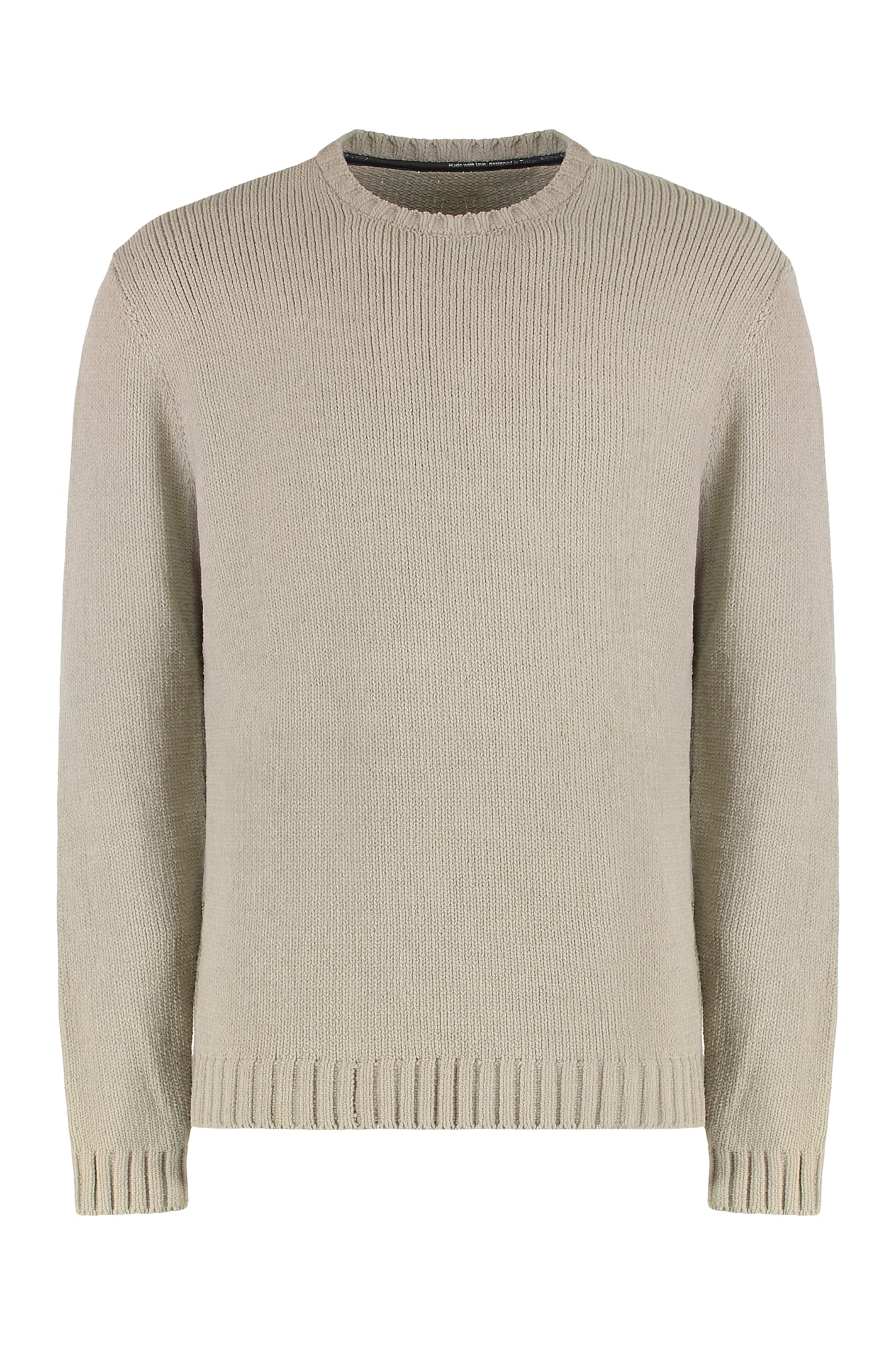 Rrd - Roberto Ricci Design Sweater Round Neck Cinematt In Neutral