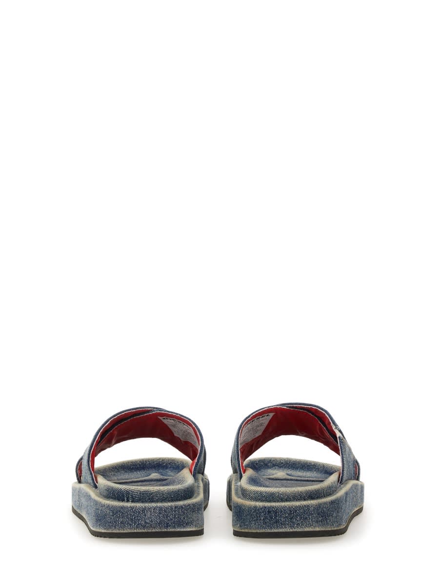 Diesel Slide Sandal "cris Cros" In Blue