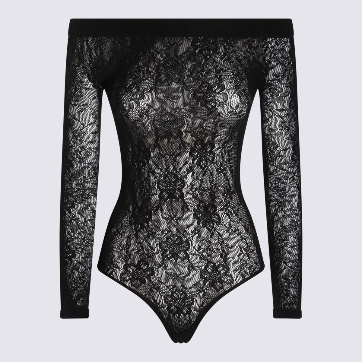 Shop Saint Laurent Black Bodysuits