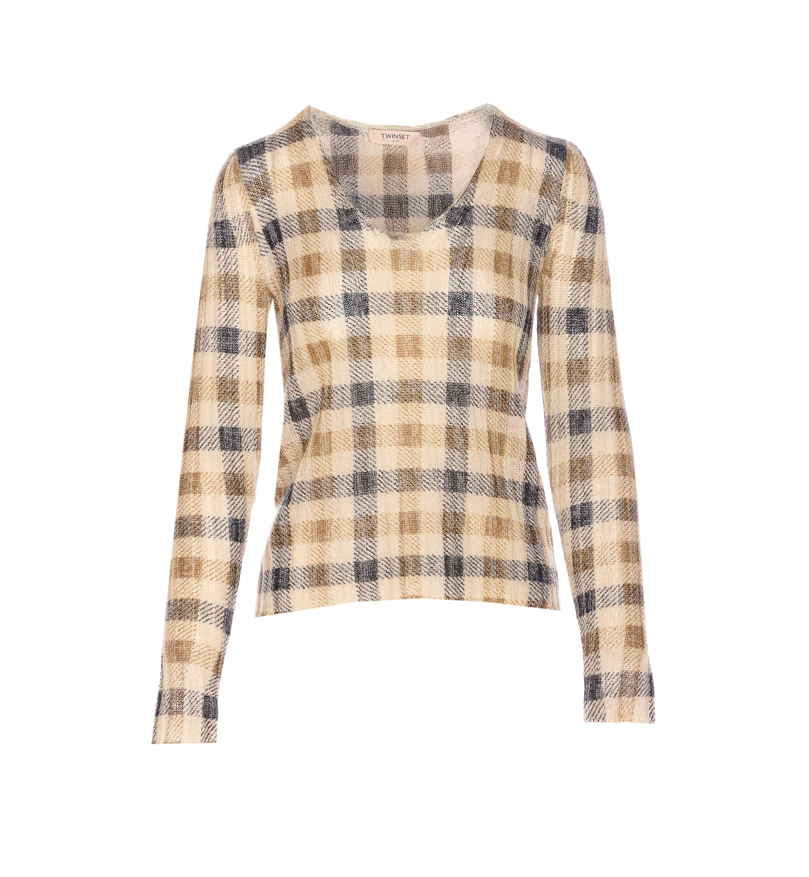 Twinset Sweaters Brown In Multi