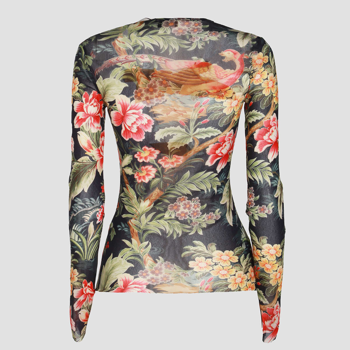 Etro , Tulle Top With Print, Navy Blue, Size 48 In Stampa F.do Blu