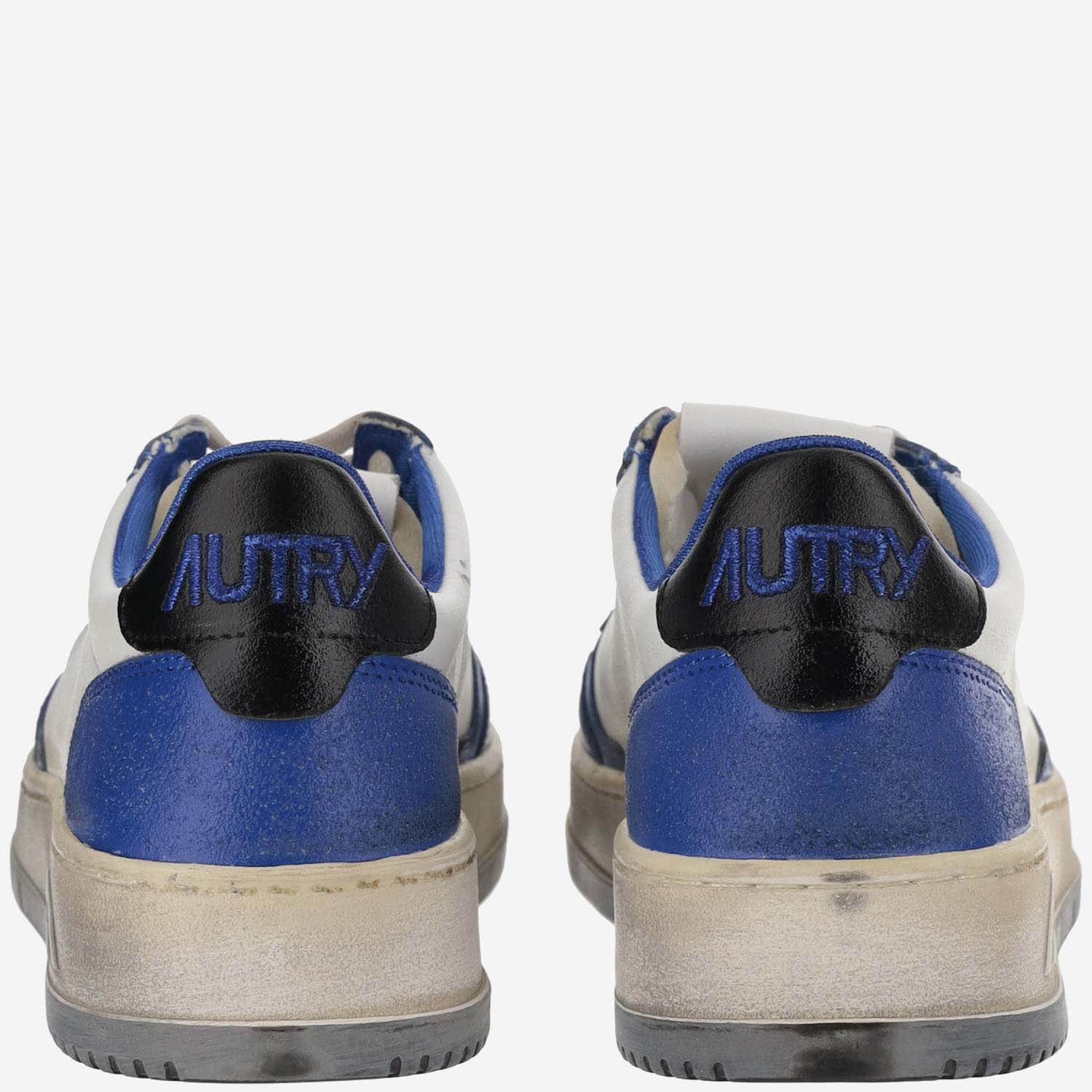 Shop Autry Super Vintage Color-block Sneakers In Bianco+blu