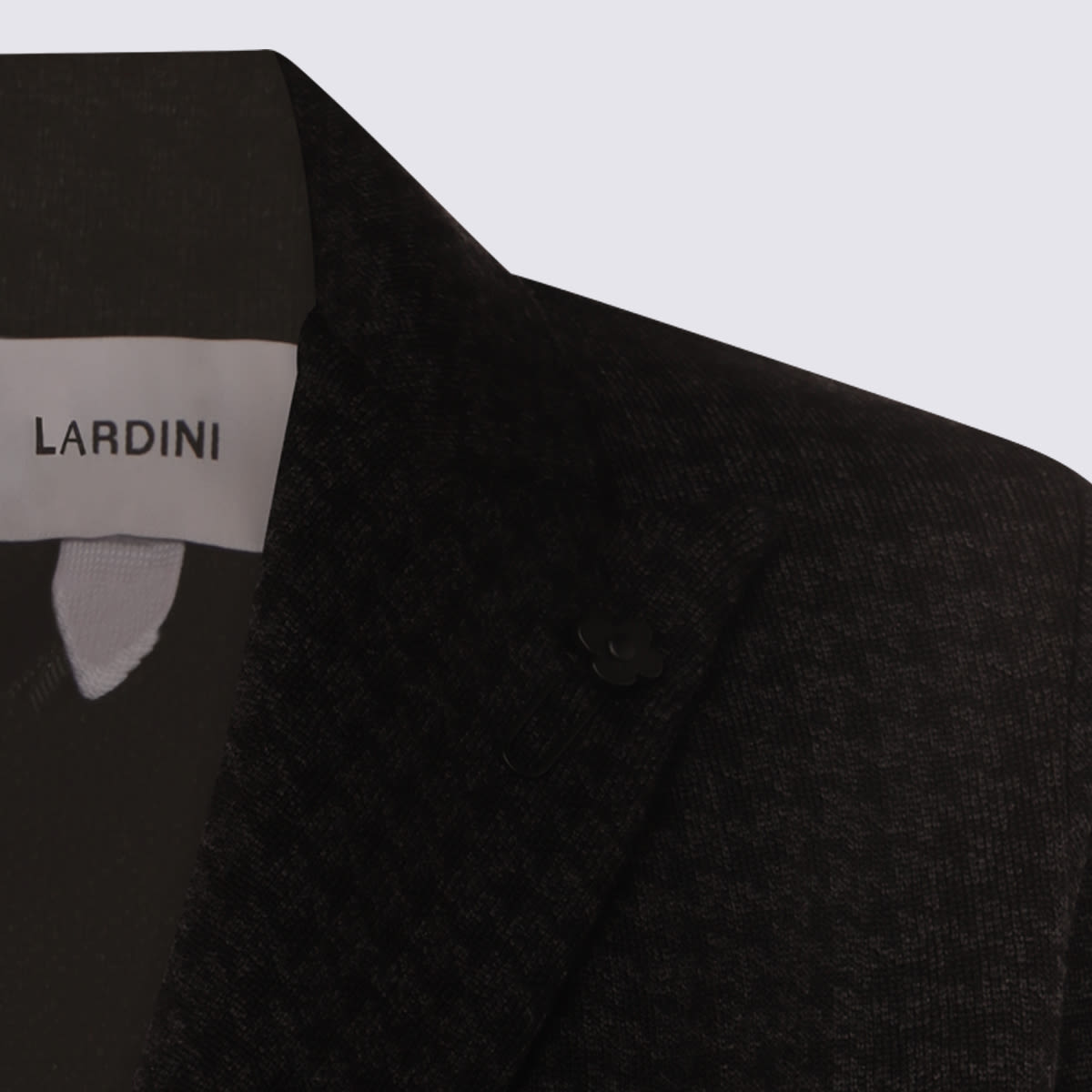 Lardini Tailored Houndstooth Suit Button Detailing In Black