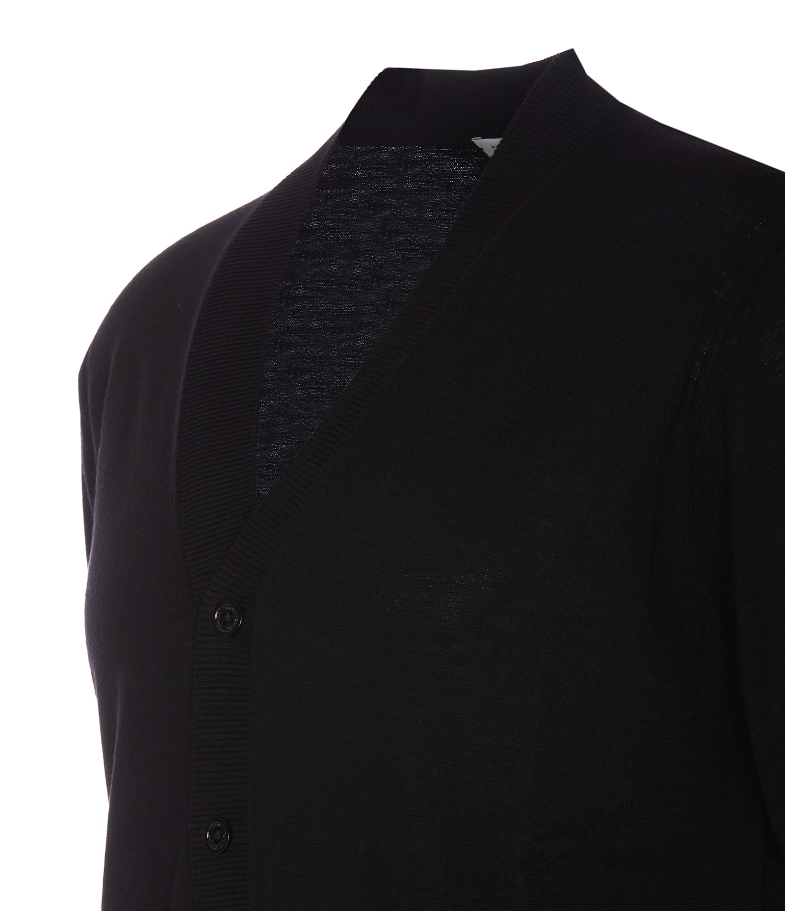 Shop Paolo Pecora Cardigan In Black