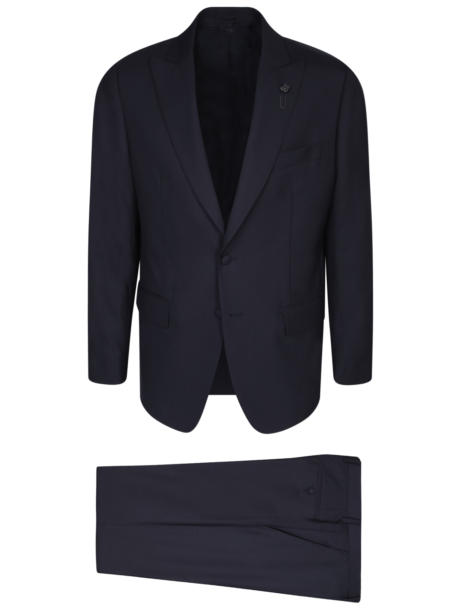 Lardini Stretch Fabric 3 Pieces Blue Suit In Blue