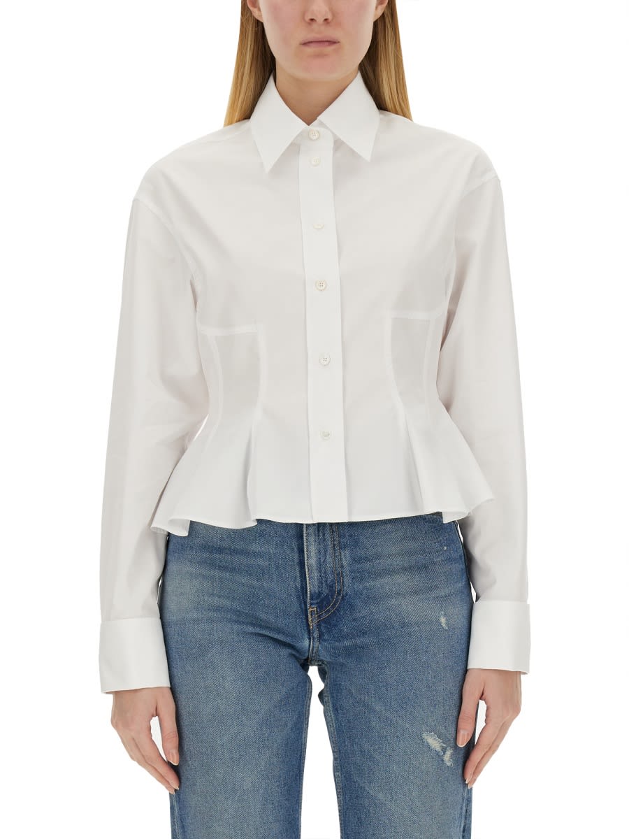 Shop Stella Mccartney Peplum Shirt In White