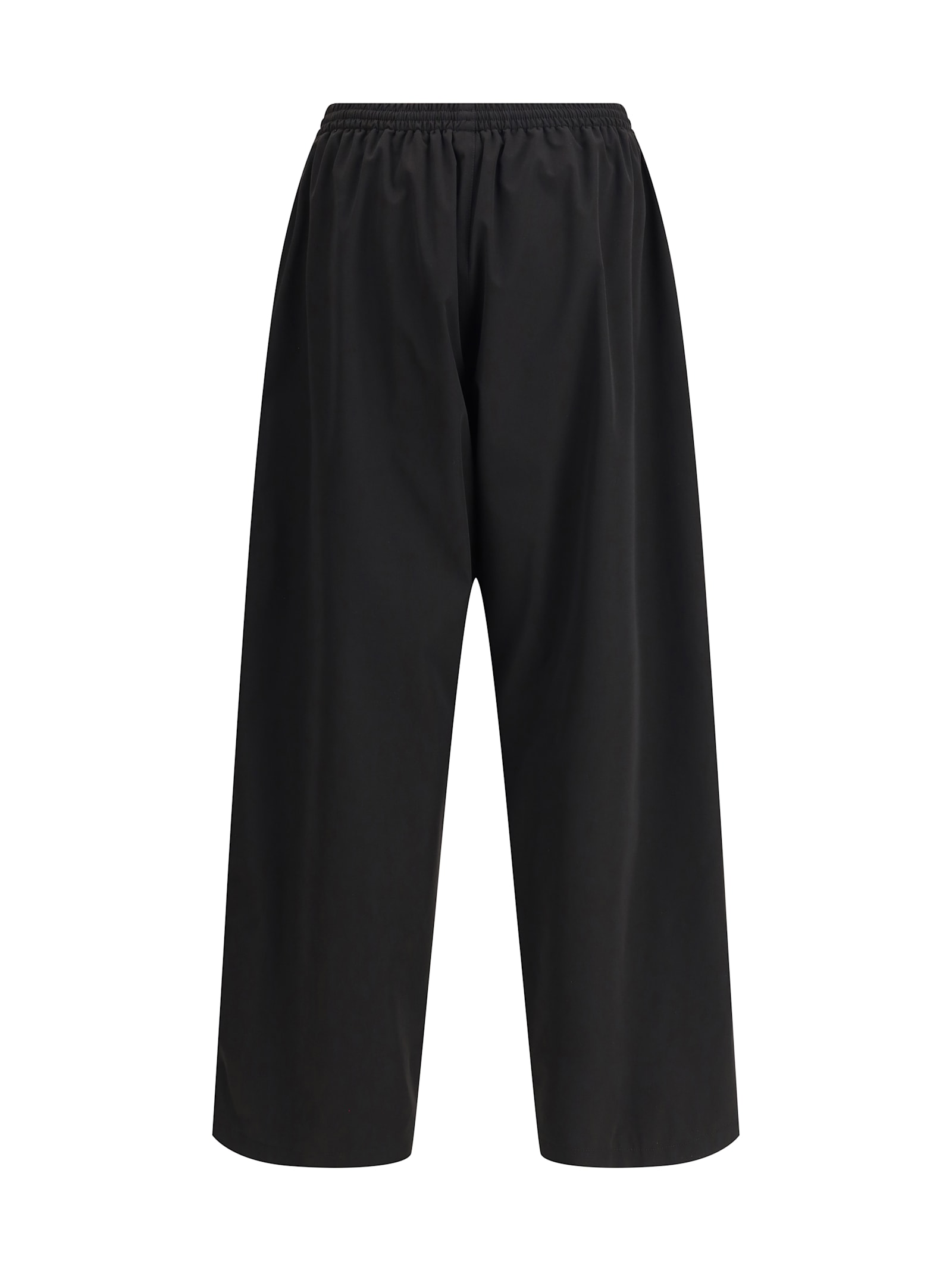 Balenciaga Relaxed Fit Black Wide-leg Trousers In Black