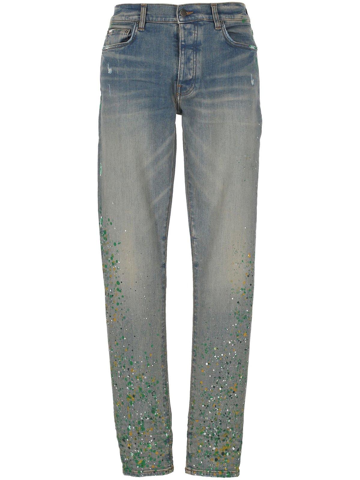 Paint Splatter Printed Jeans