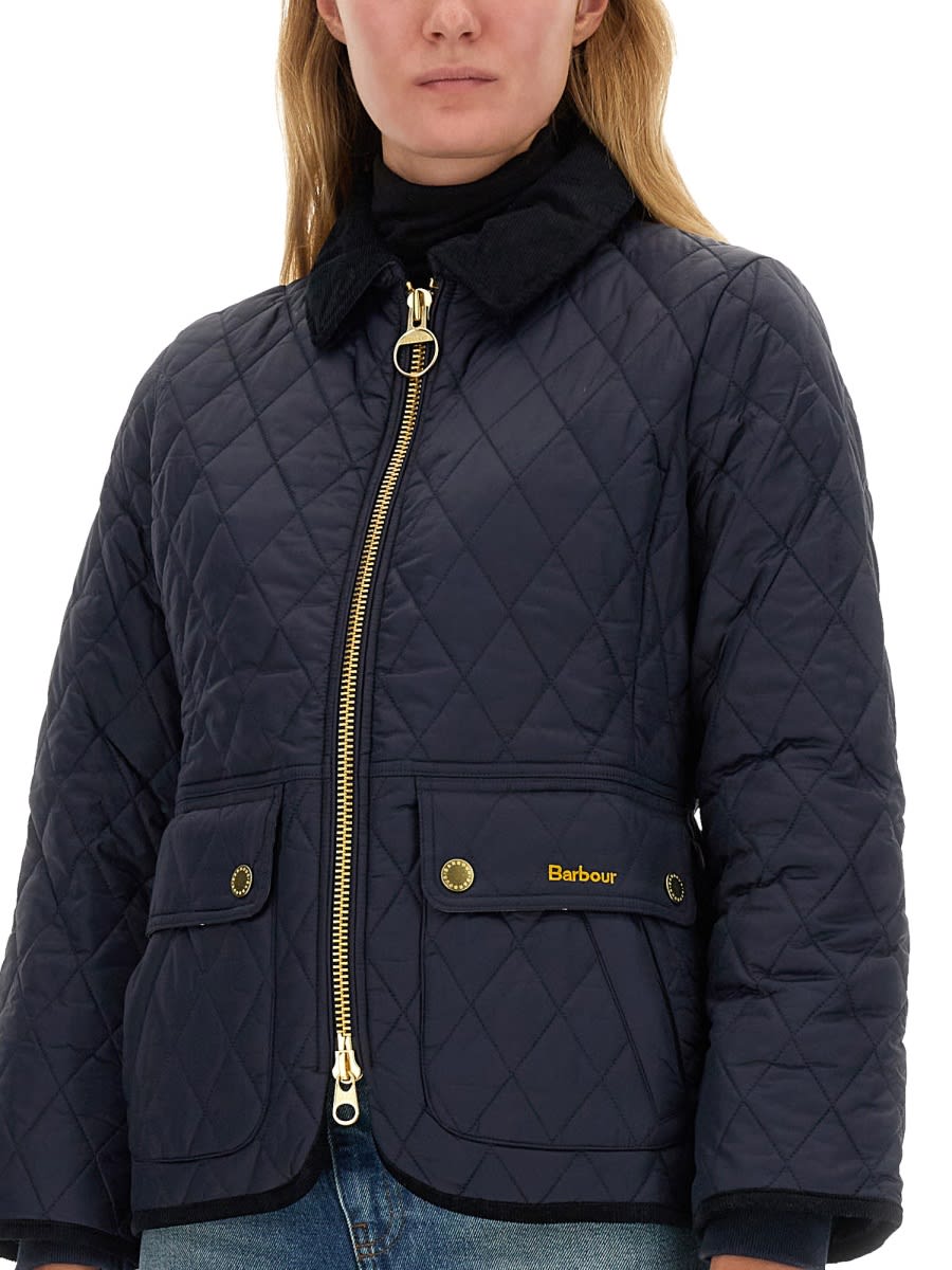 Shop Barbour Jacket With Zip In Blue