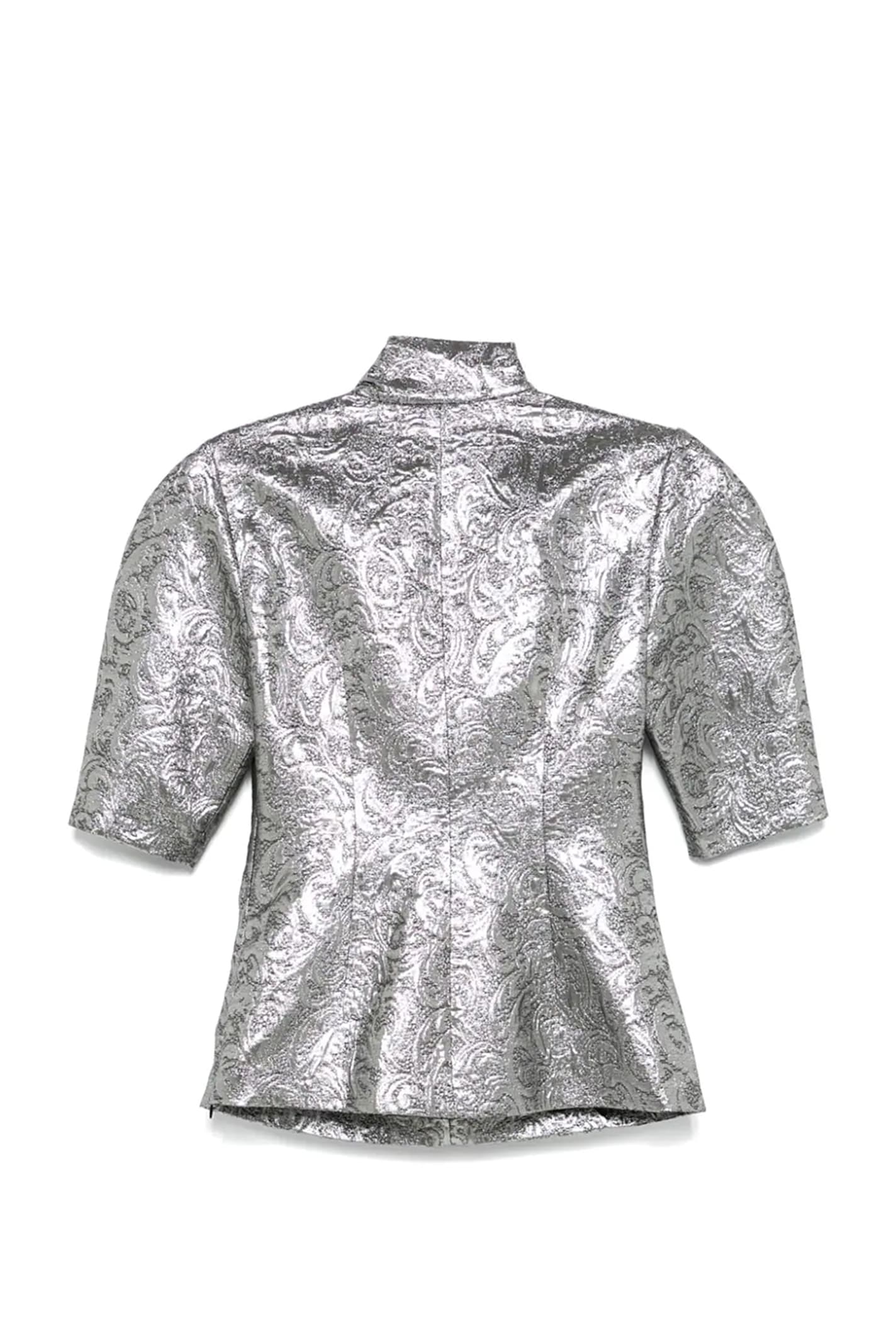 Shop Msgm Top In Silver