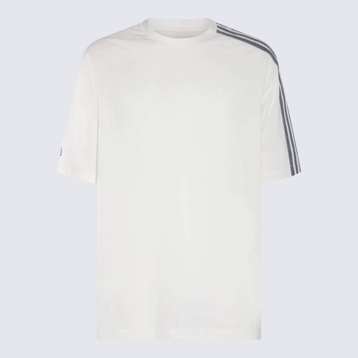 Y-3 White And Grey Cotton T-shirt In Beige
