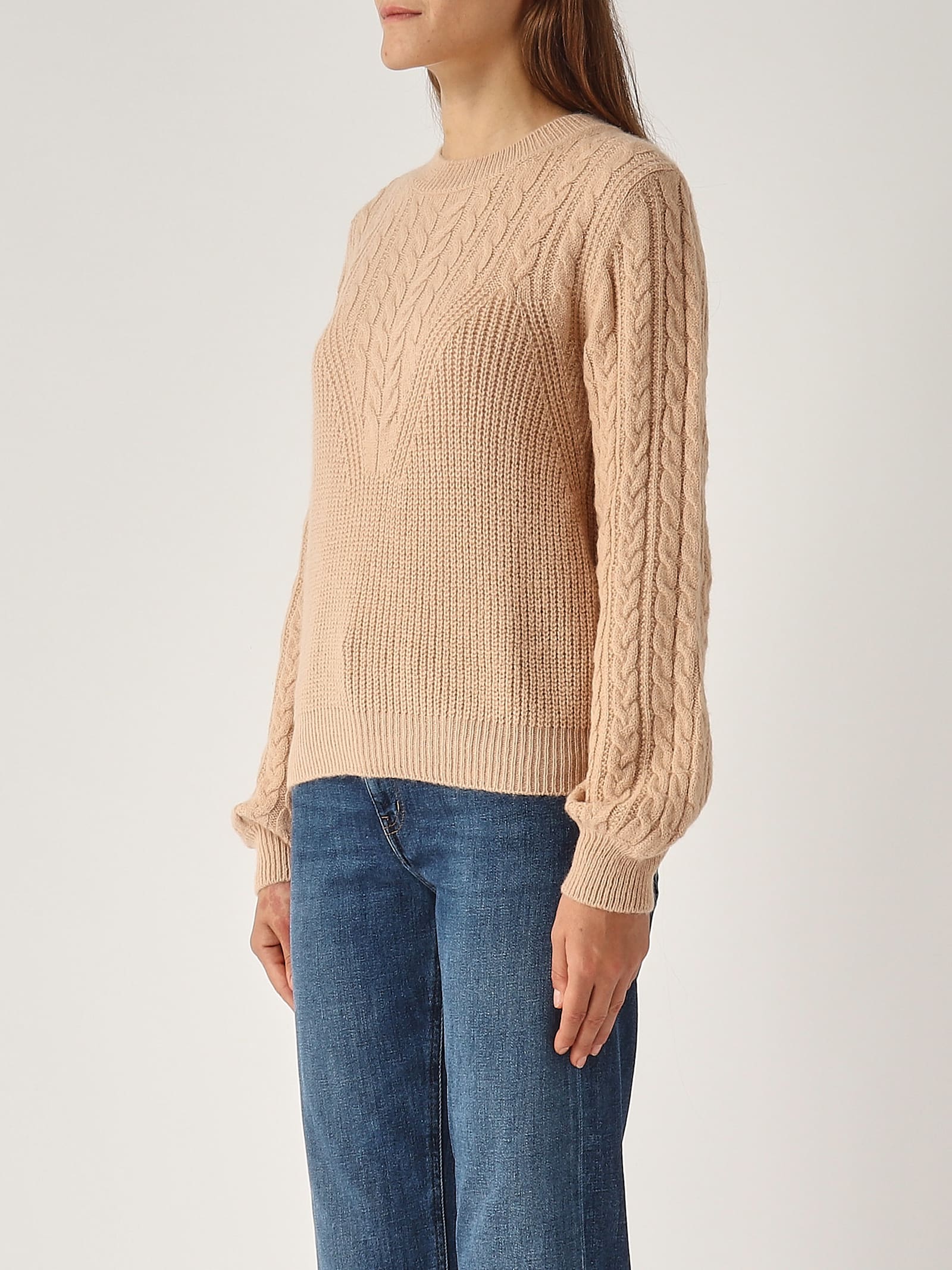 Shop Twinset Wool Sweater In Sabbia