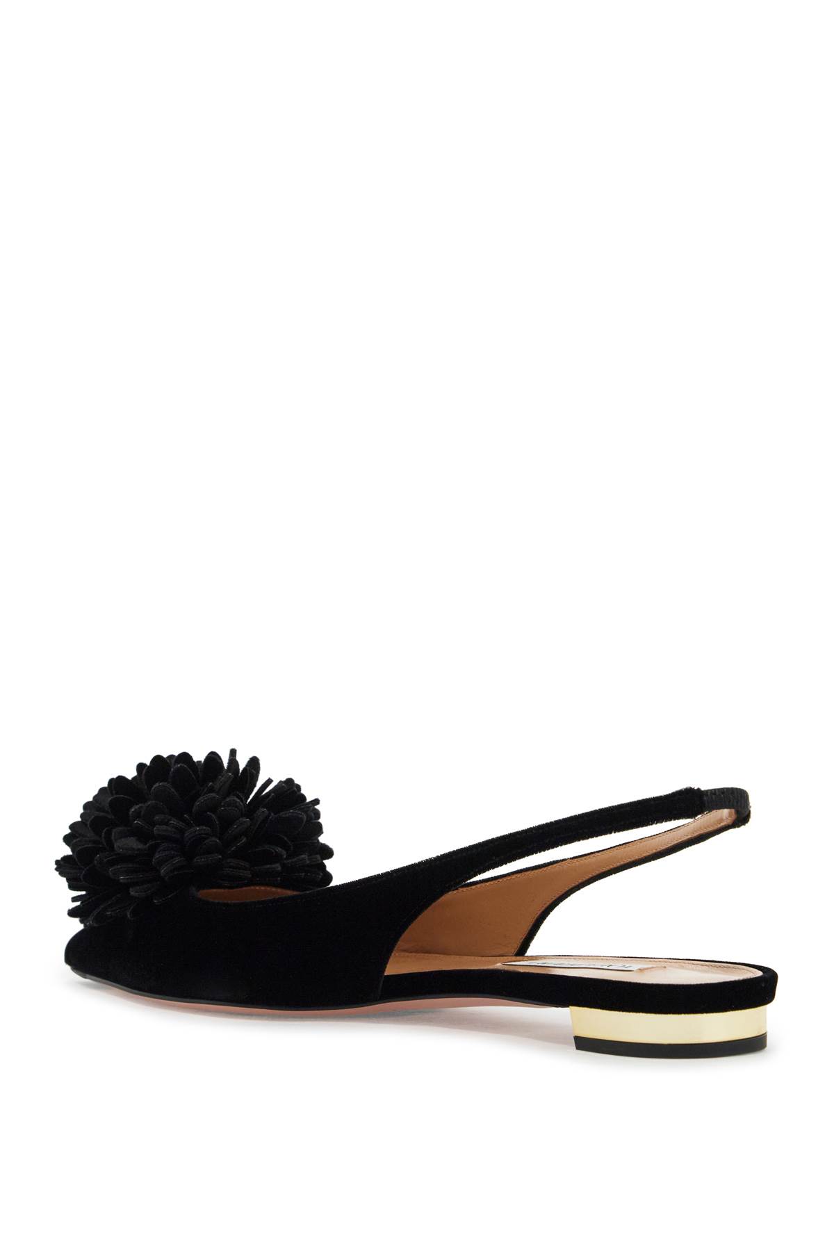 Shop Aquazzura Velvet Slingback Coutur In Black (black)