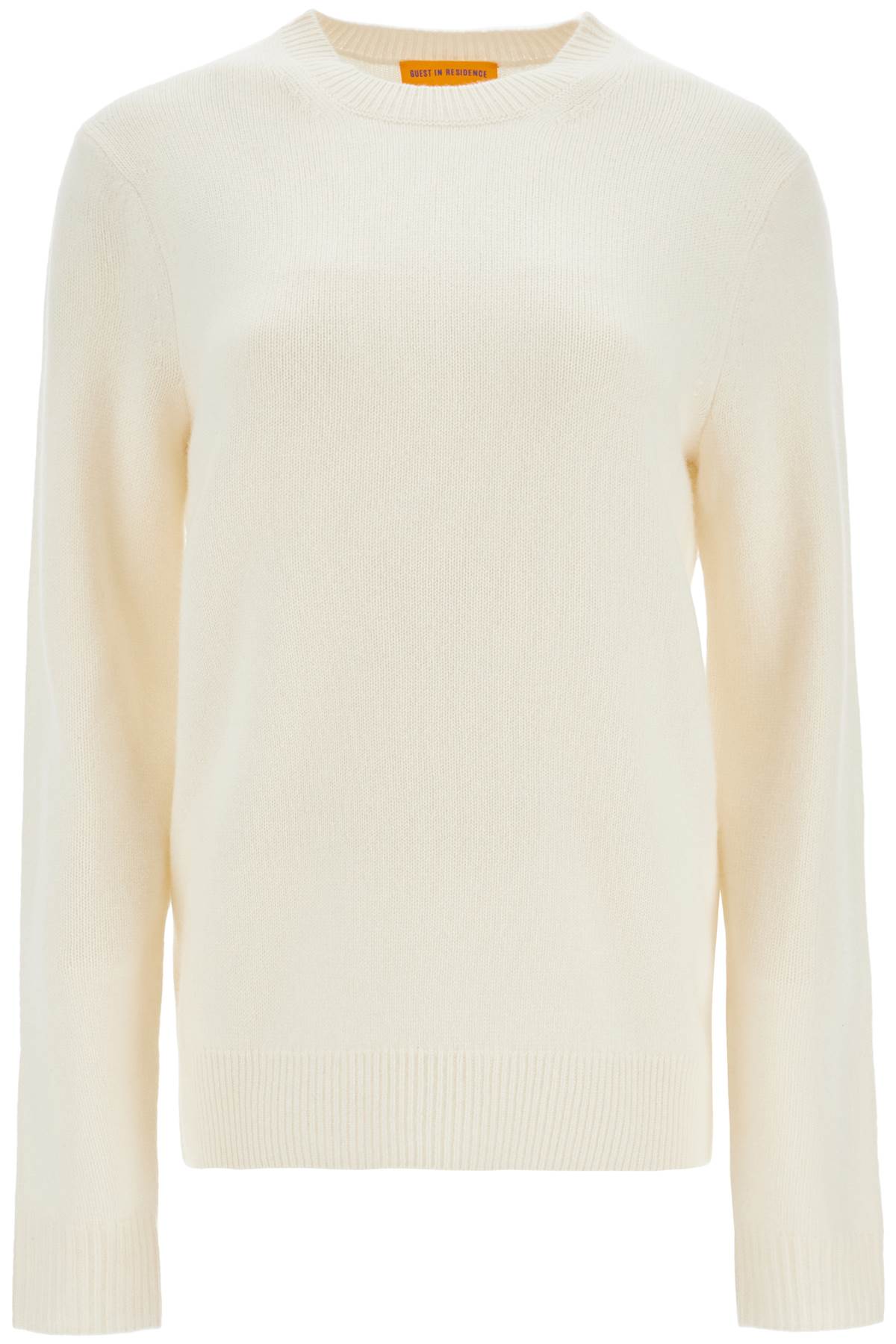 Shop Guest In Residence Cashmere Crewneck Pullover In Cream (white)