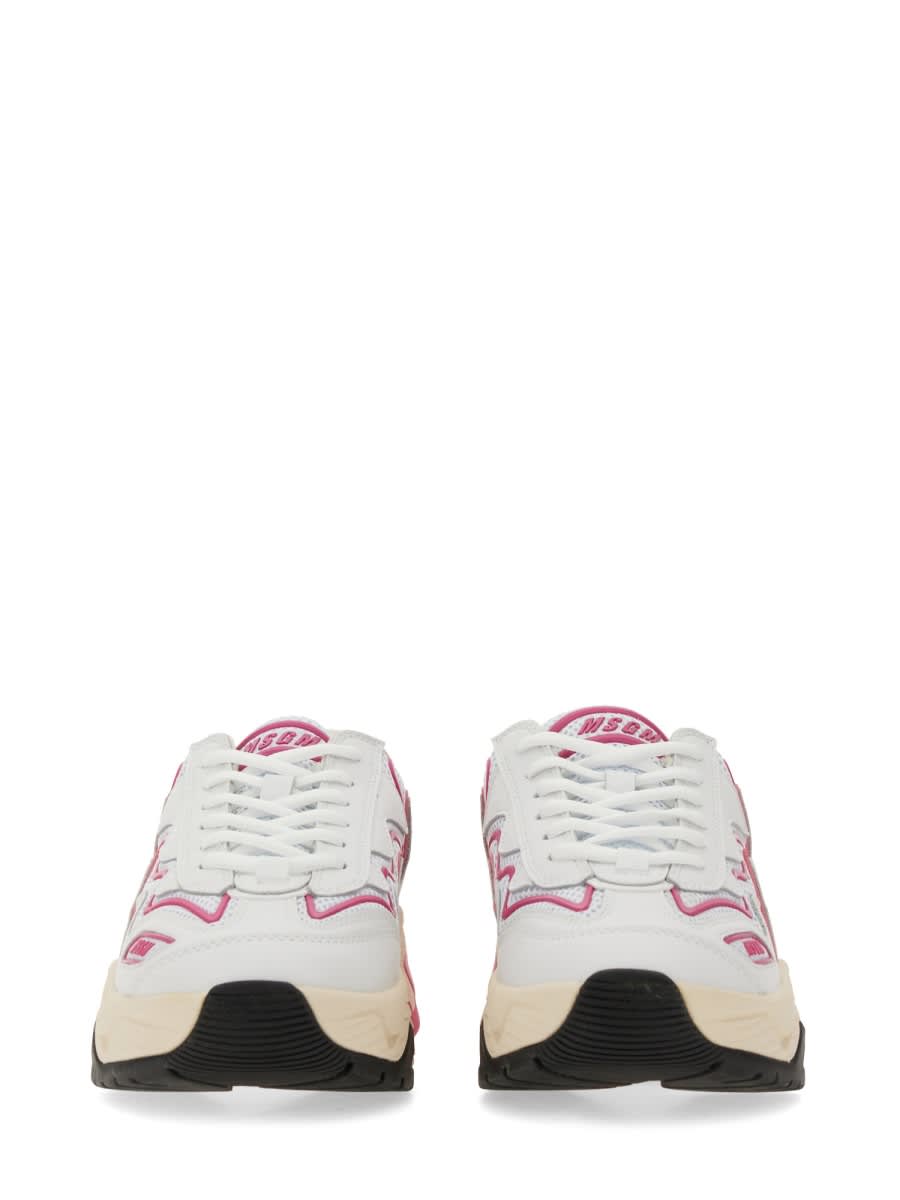 Msgm Vortex Sneaker With Vibram Sole In White