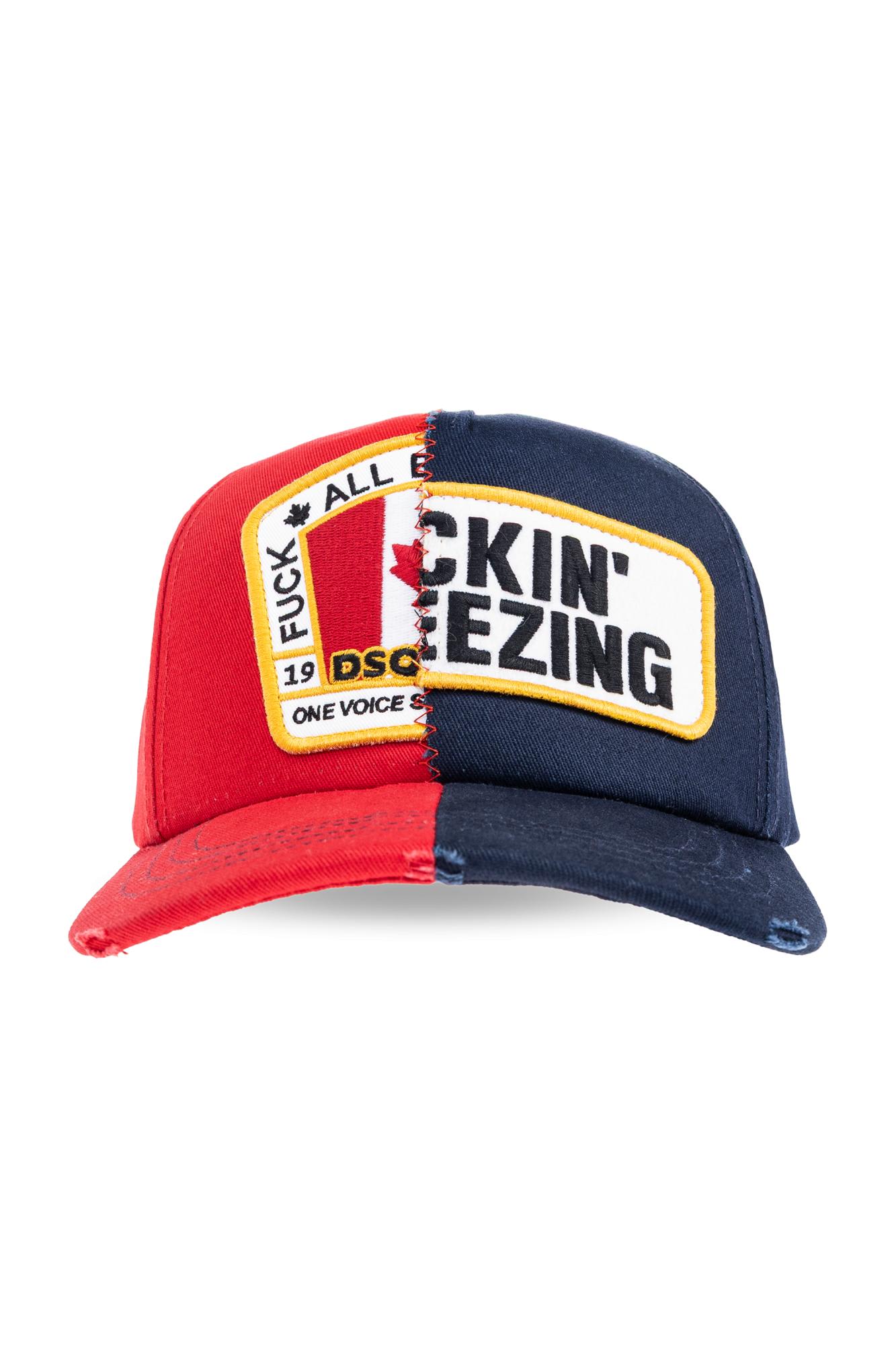 Dsquared2 Two-tone Baseball Cap Logo Patches In Multi