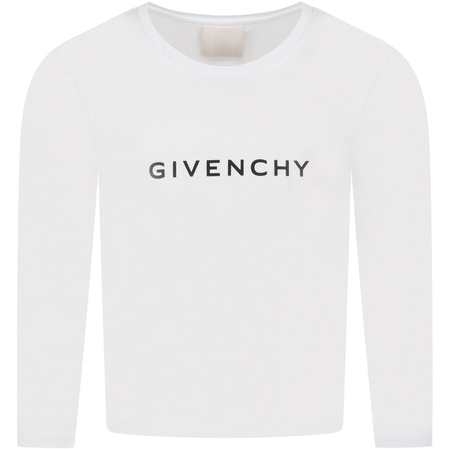Givenchy White T-shirt For Girl With Logo