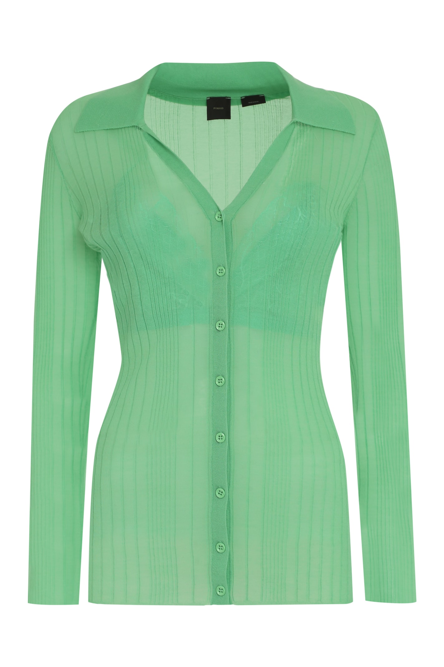 Shop Pinko Tarassaco Cr Blouse In Verde