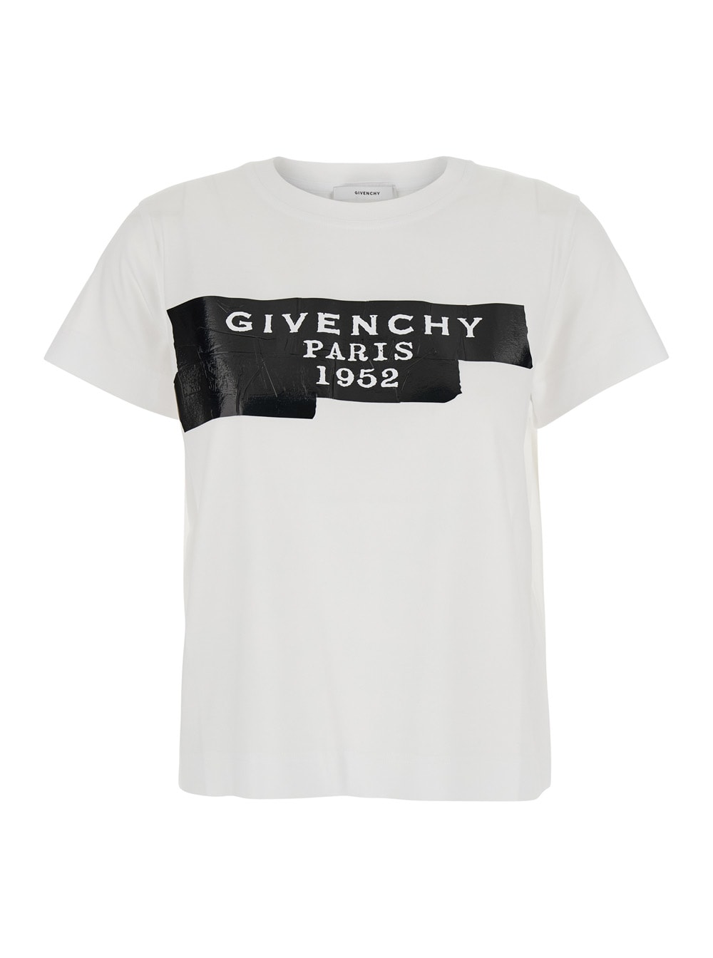 Givenchy White T-shirt With Lettering Logo On The Front In Cotton Woman In White