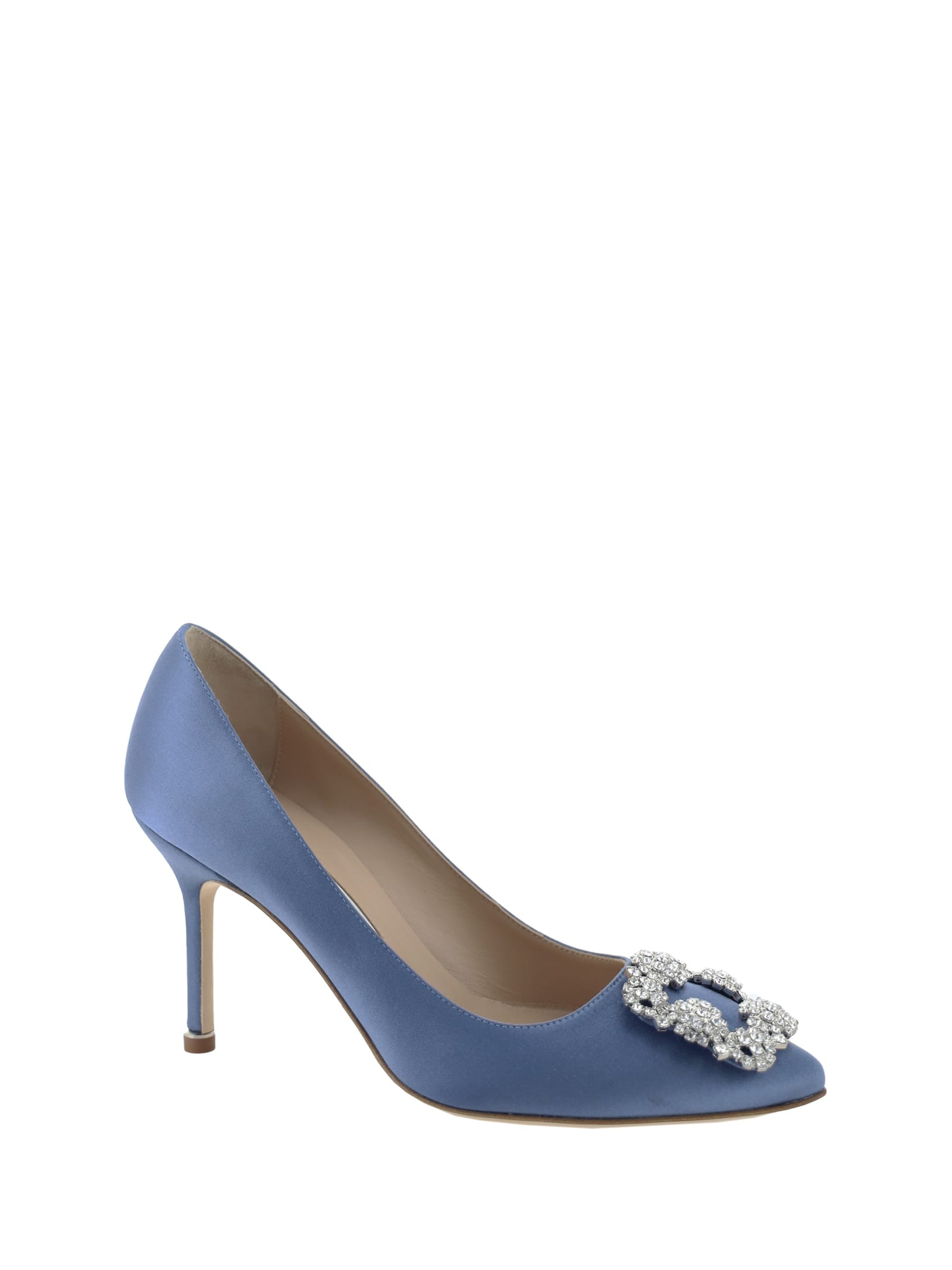 Shop Manolo Blahnik Hangisi Pumps In Dblu