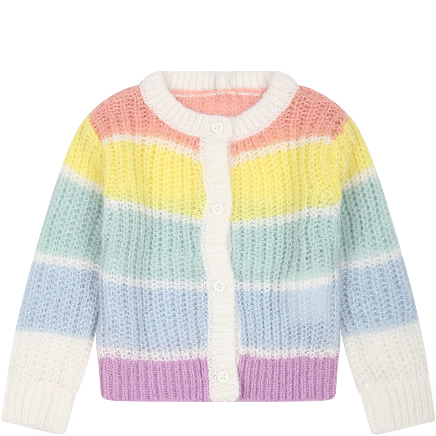 Shop Stella Mccartney Multicolor Cardigan For Baby Girl