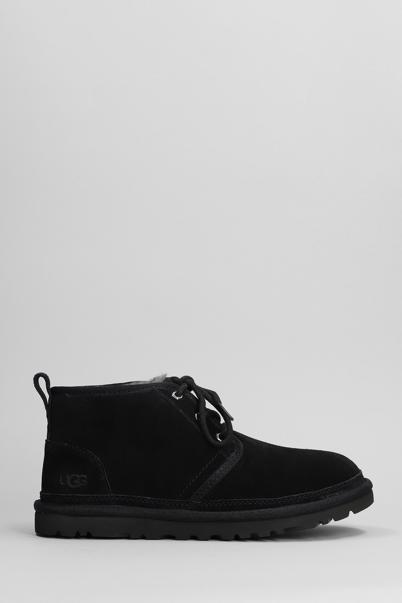 Neumel Lace Up Shoes In Black Suede