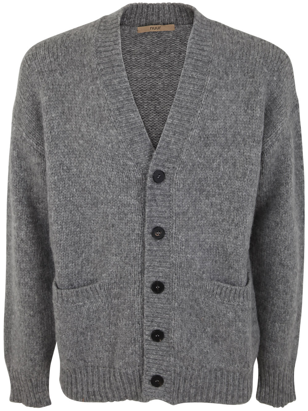 Shop Nuur Comfort Fit Long Sleeves Cardigan In Grey
