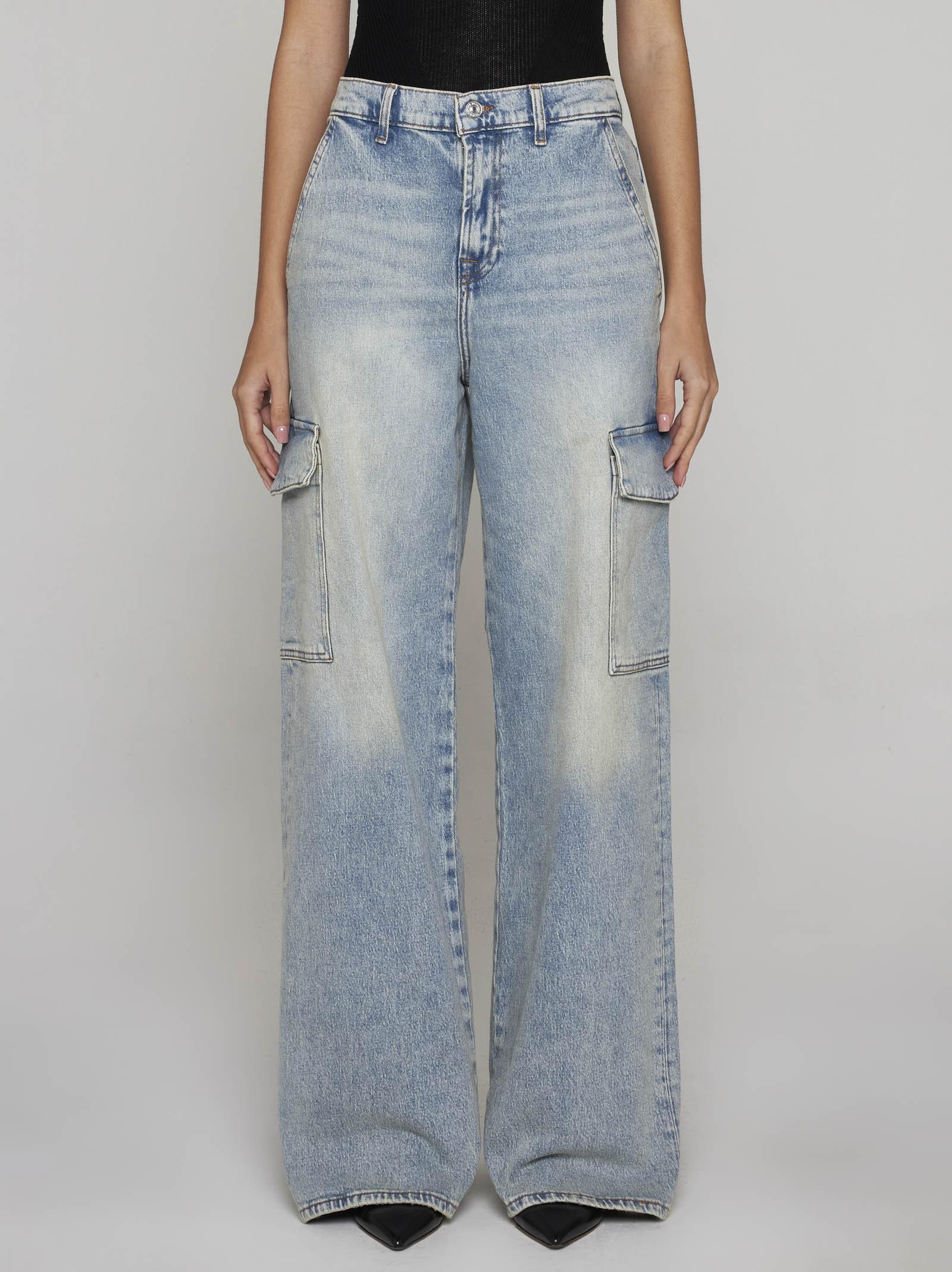 Shop 7 For All Mankind Cargo Scout Frost Jeans In Clear Blue