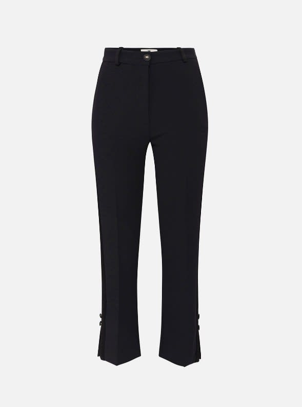 Cropped Flared Trousers