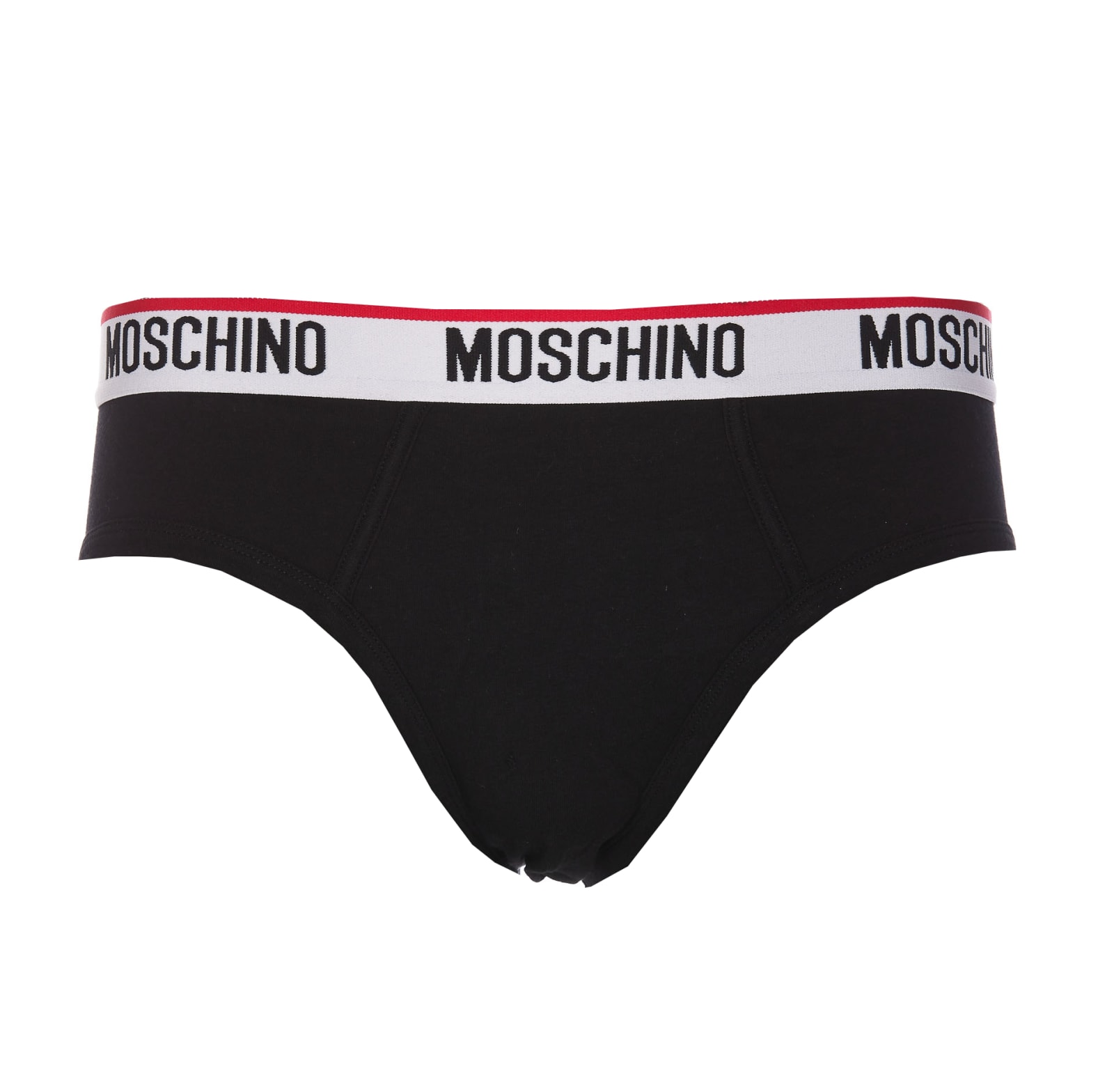 Moschino Logo Band Bipack Slip In Black