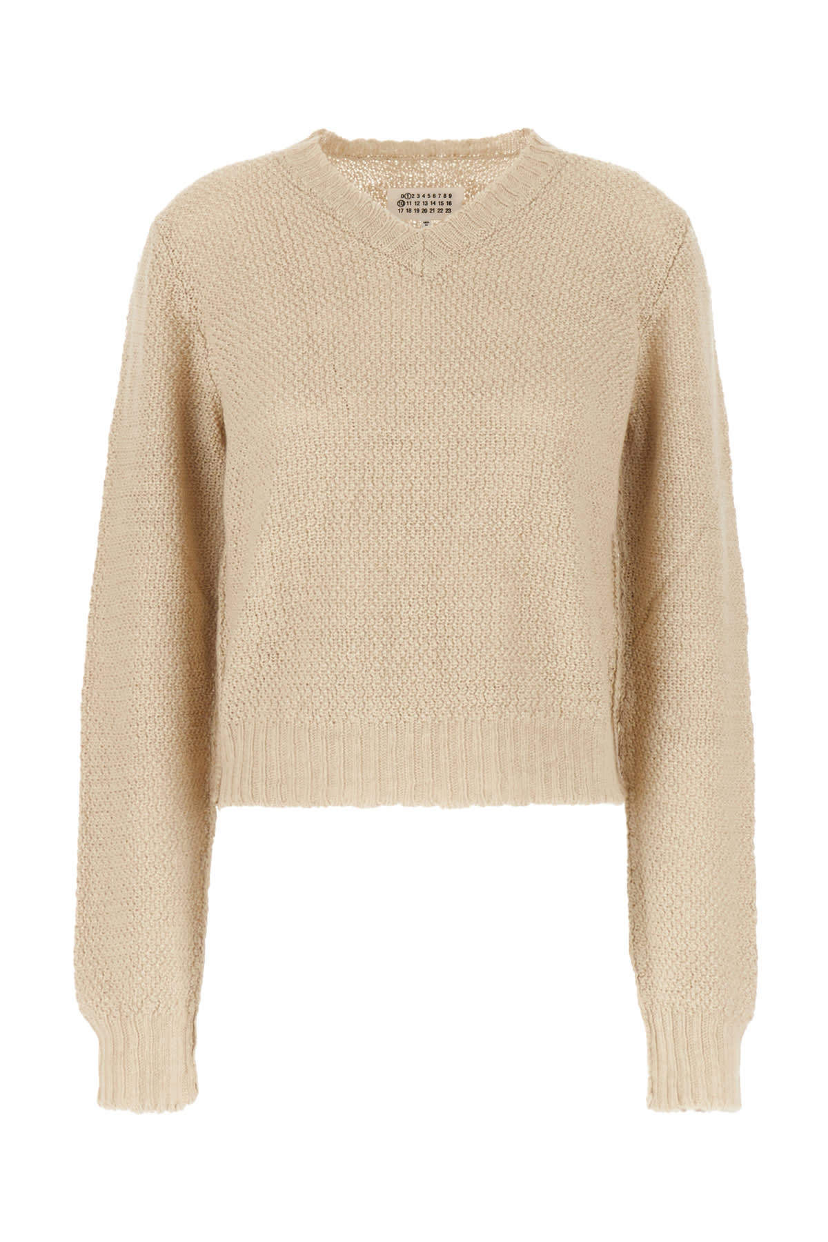 Shop Maison Margiela Sand Hemp Sweater In 113