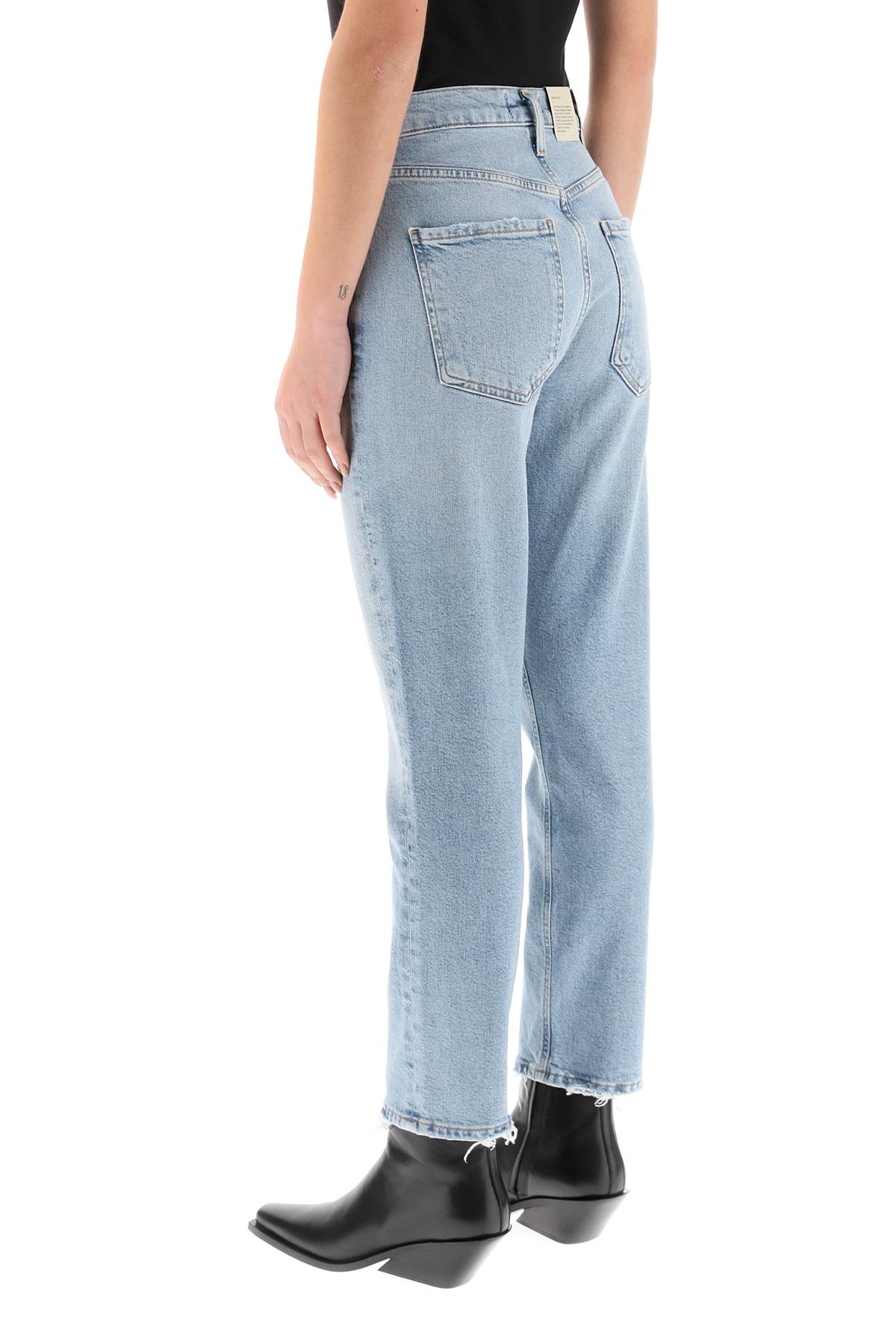Shop Agolde Riley Jeans In Dynamic (light Blue)