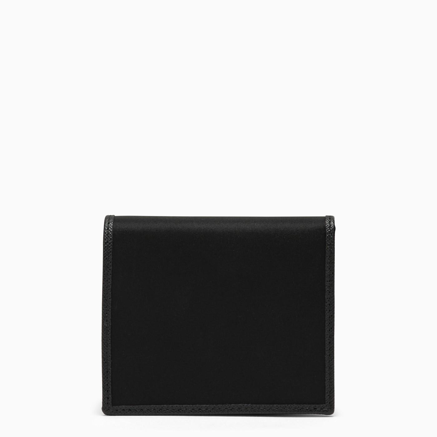Prada Black Wallet In Nylon E Saffiano In Black
