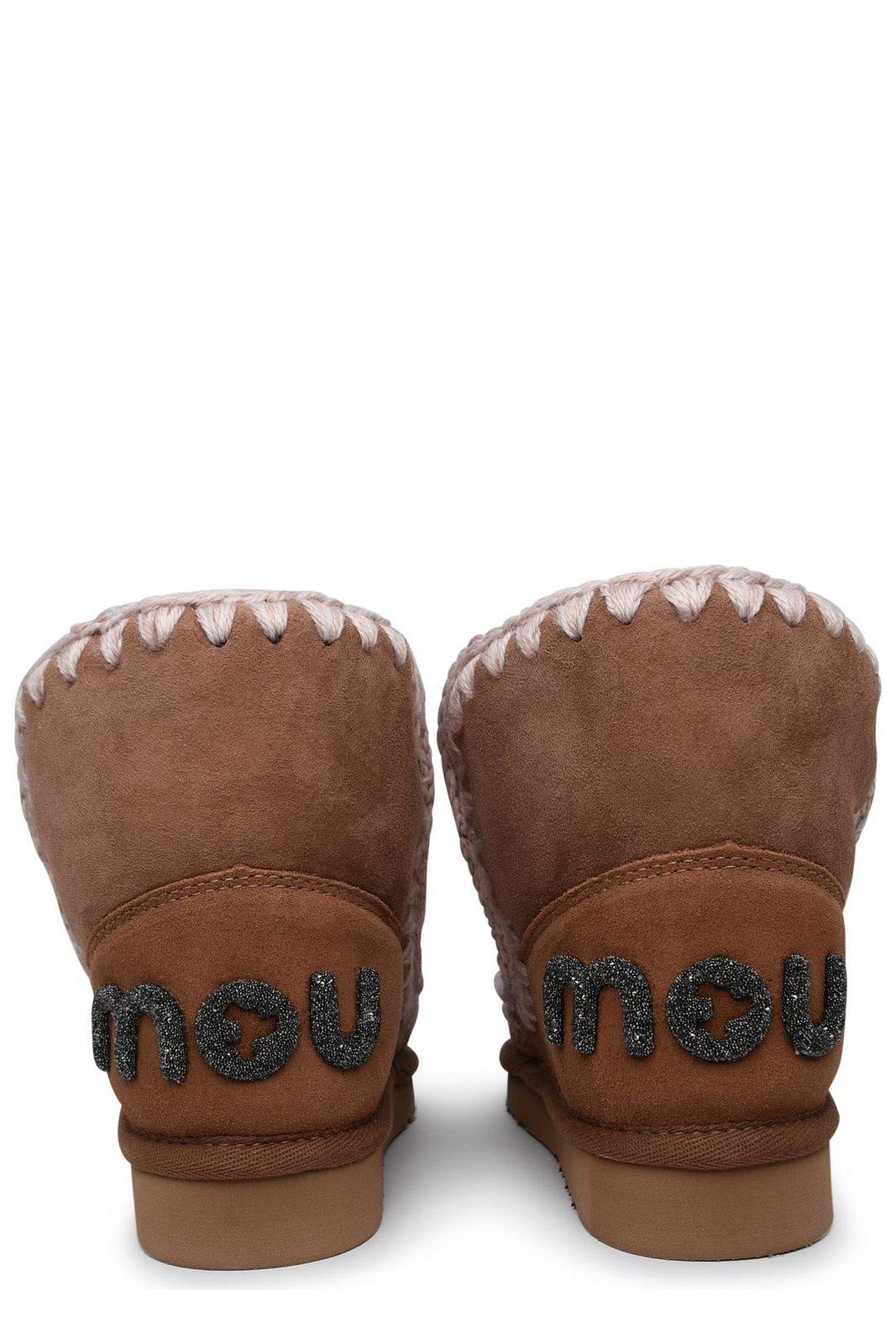 MOU ESKIMO 18 GLITTER LOGO SLIP-ON ANKLE BOOTS