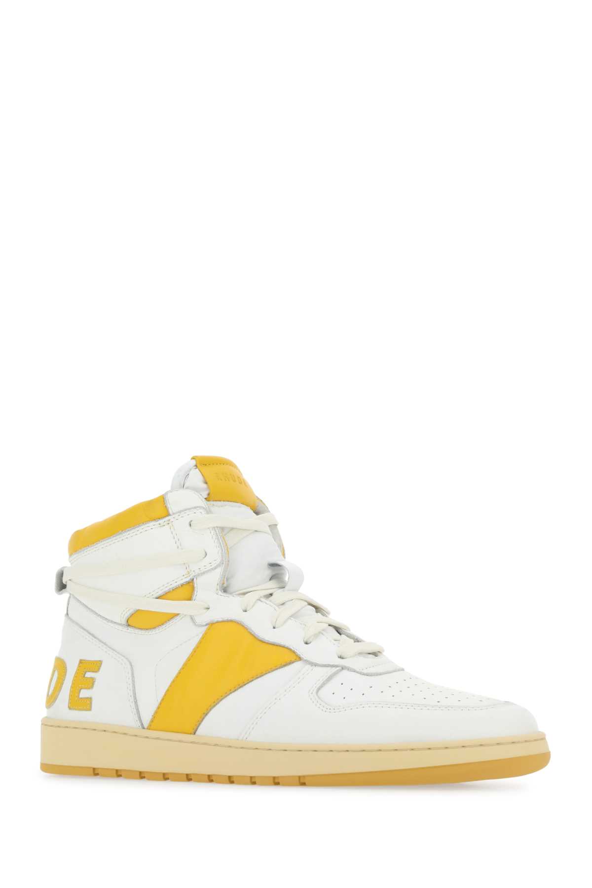 Rhude Two-tone Leather Rhecess Sneakers In 0500
