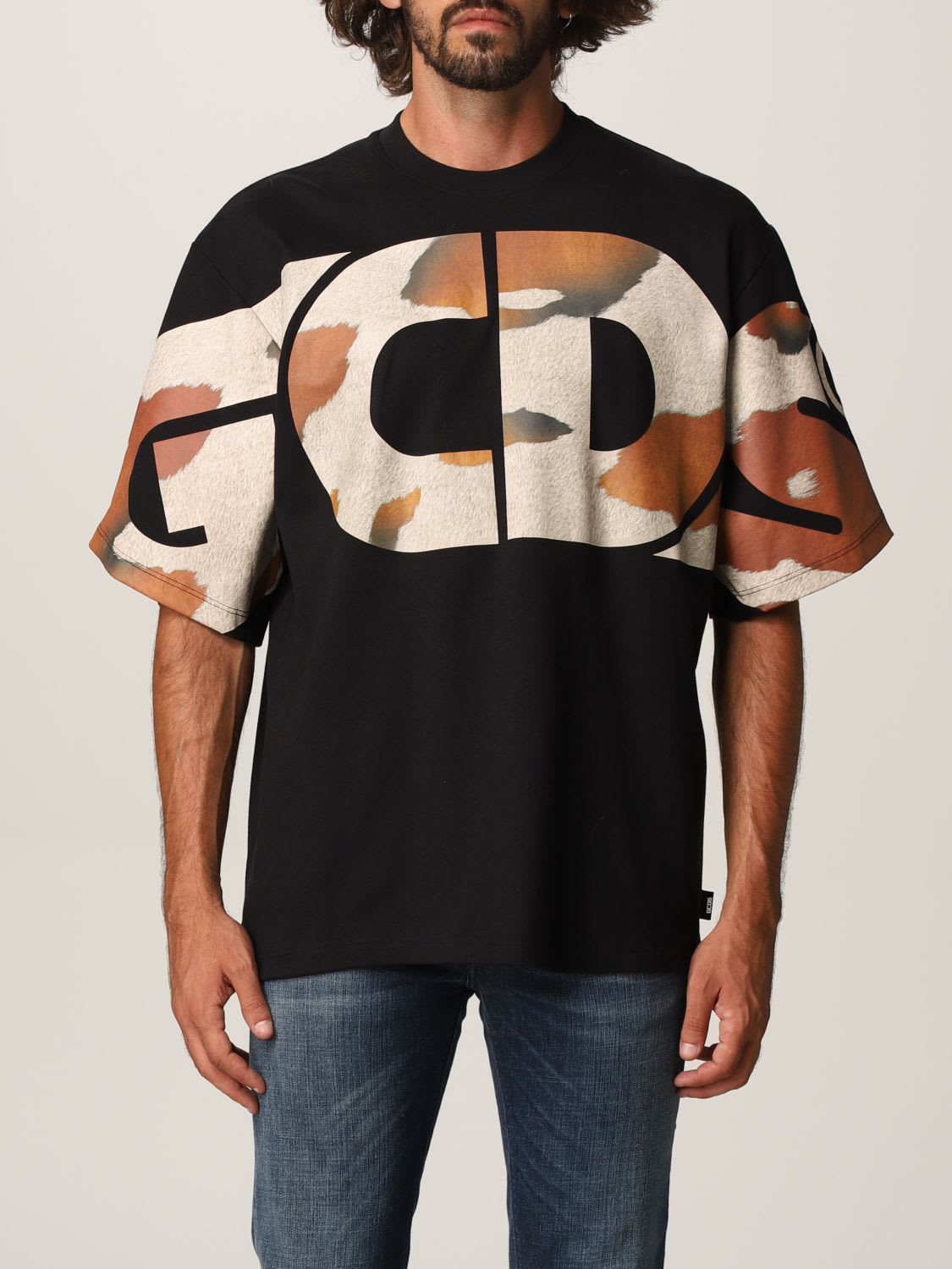 Gcds T-shirt Gcds Cotton T-shirt With Big Logo Print