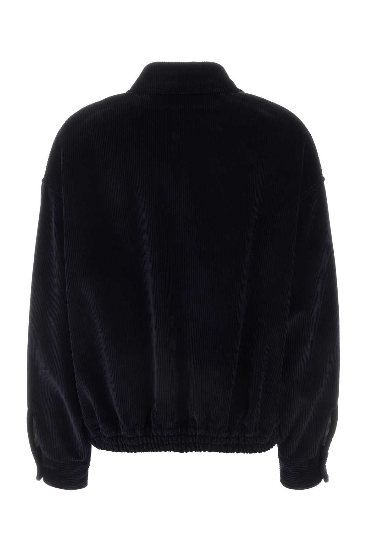 Shop Miu Miu Midnight Blue Corduroy Jacket In Bleu