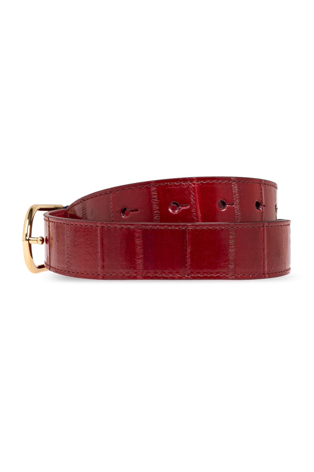 Shop Jacquemus Belt With Logo In Red