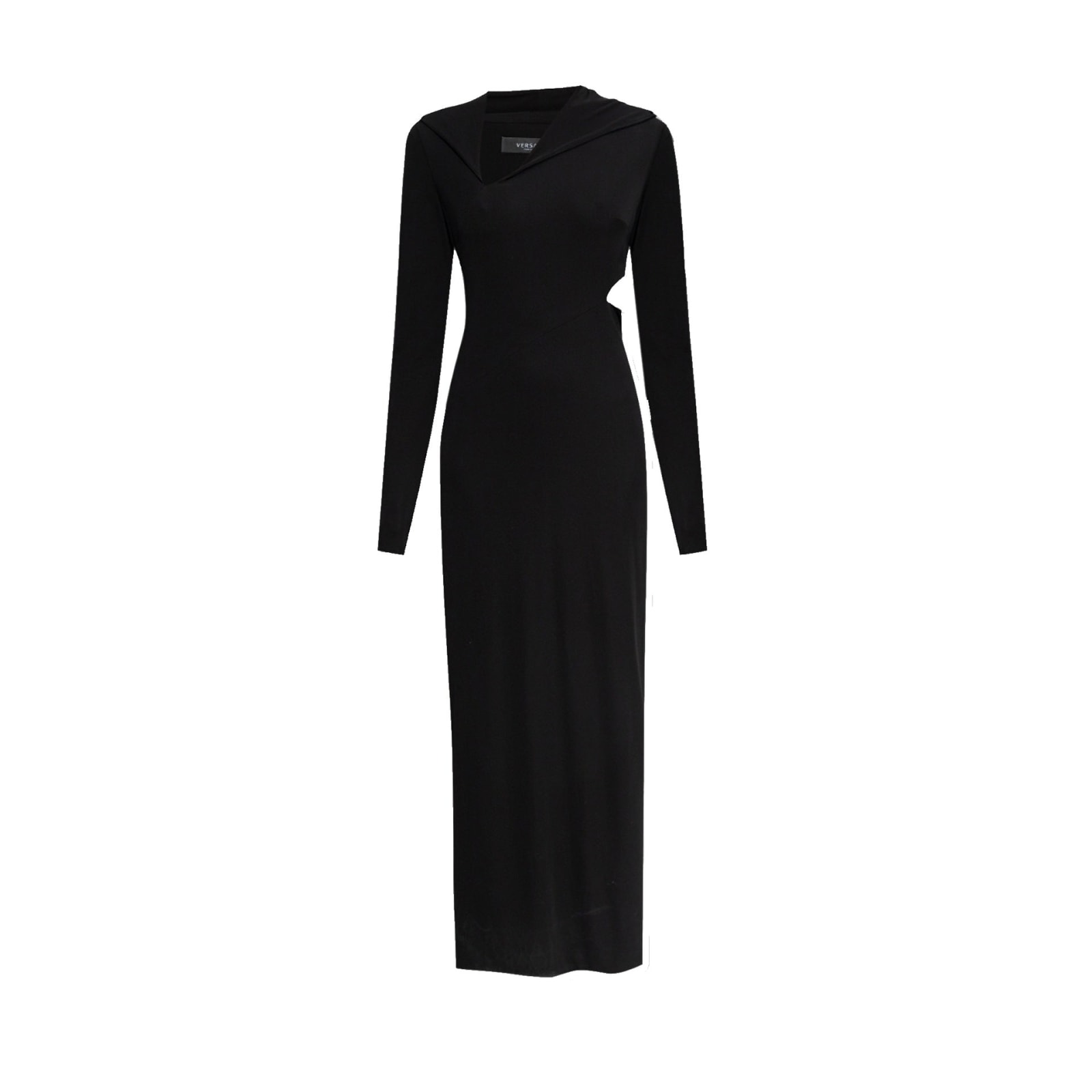 Shop Versace Hoodie Dress In Black