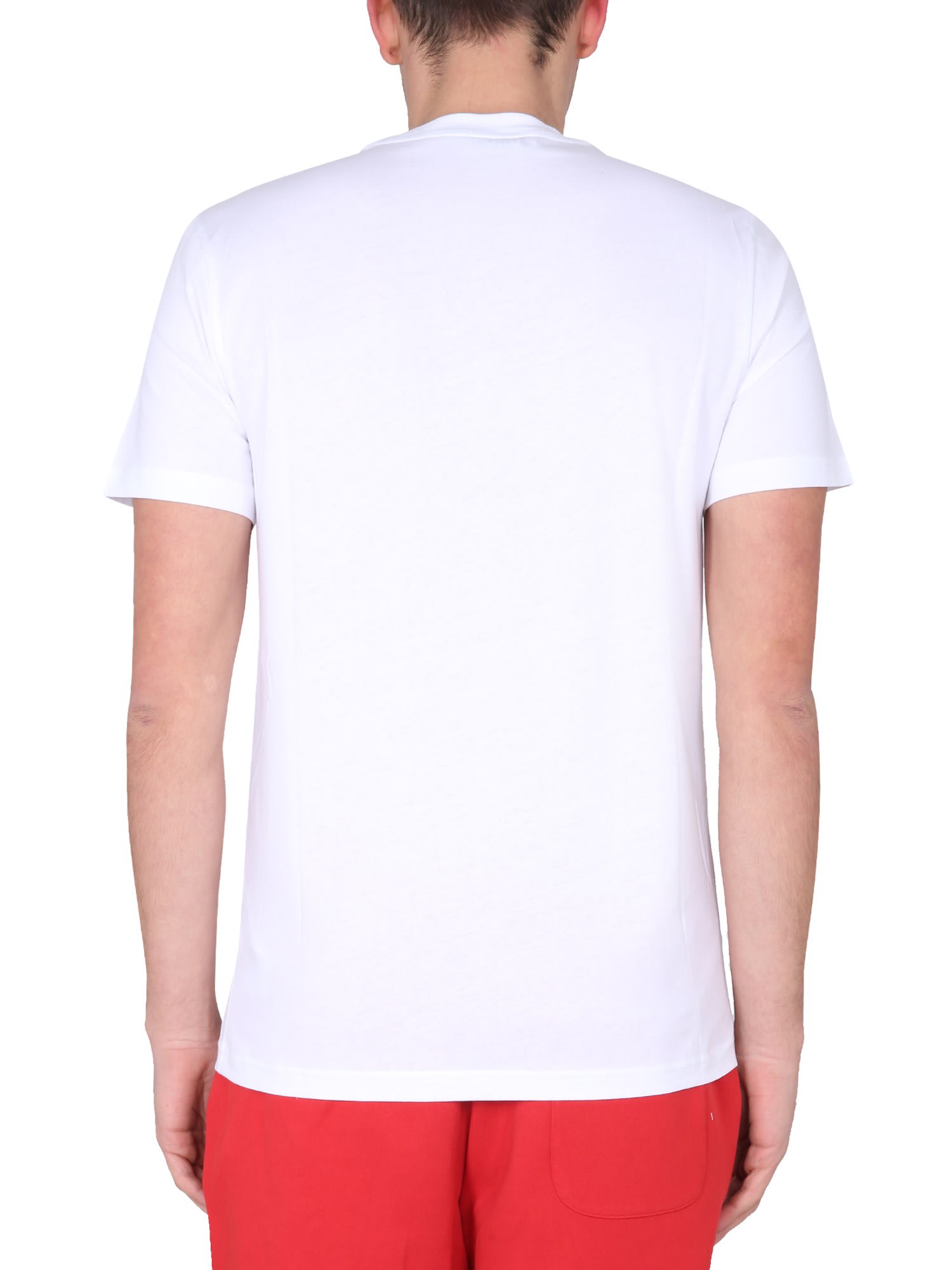 Shop Moschino Logo Print T-shirt In White