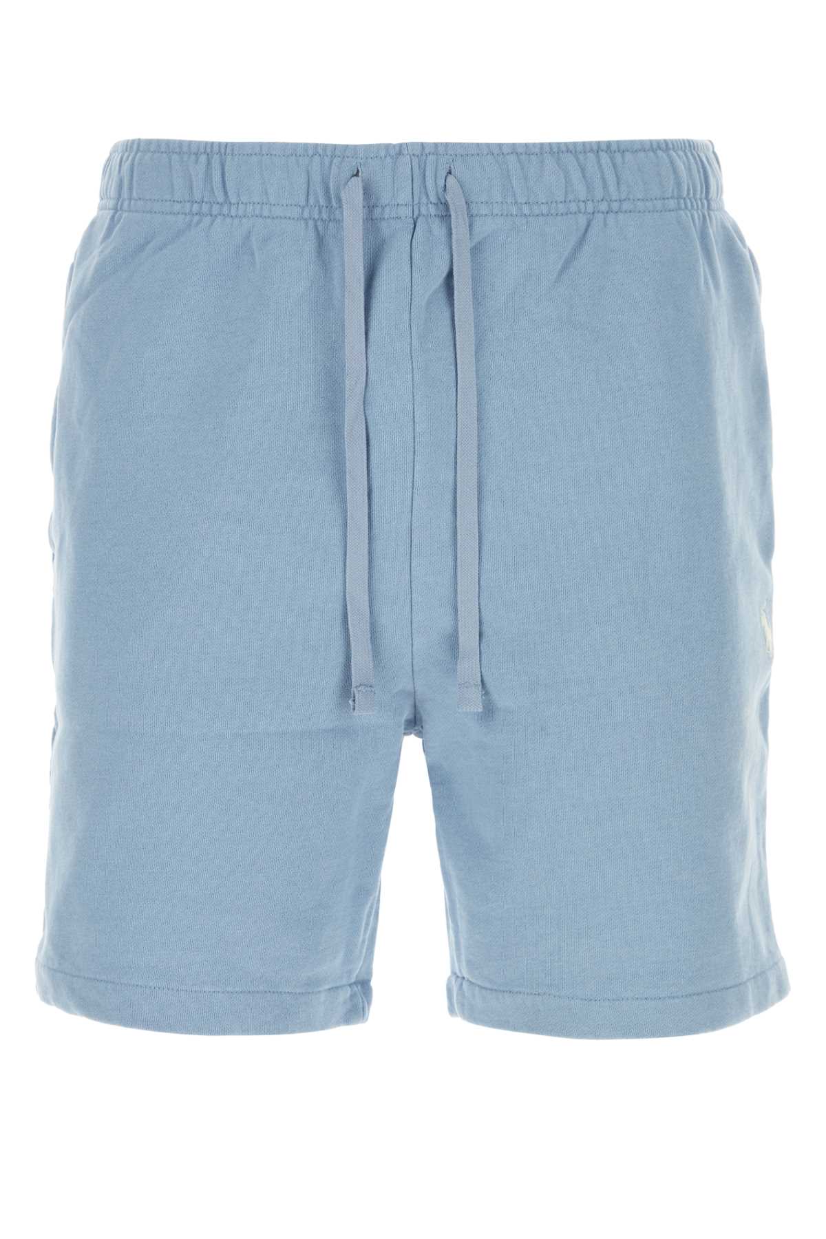 Shop Polo Ralph Lauren Light Blue Cotton Bermuda Shorts