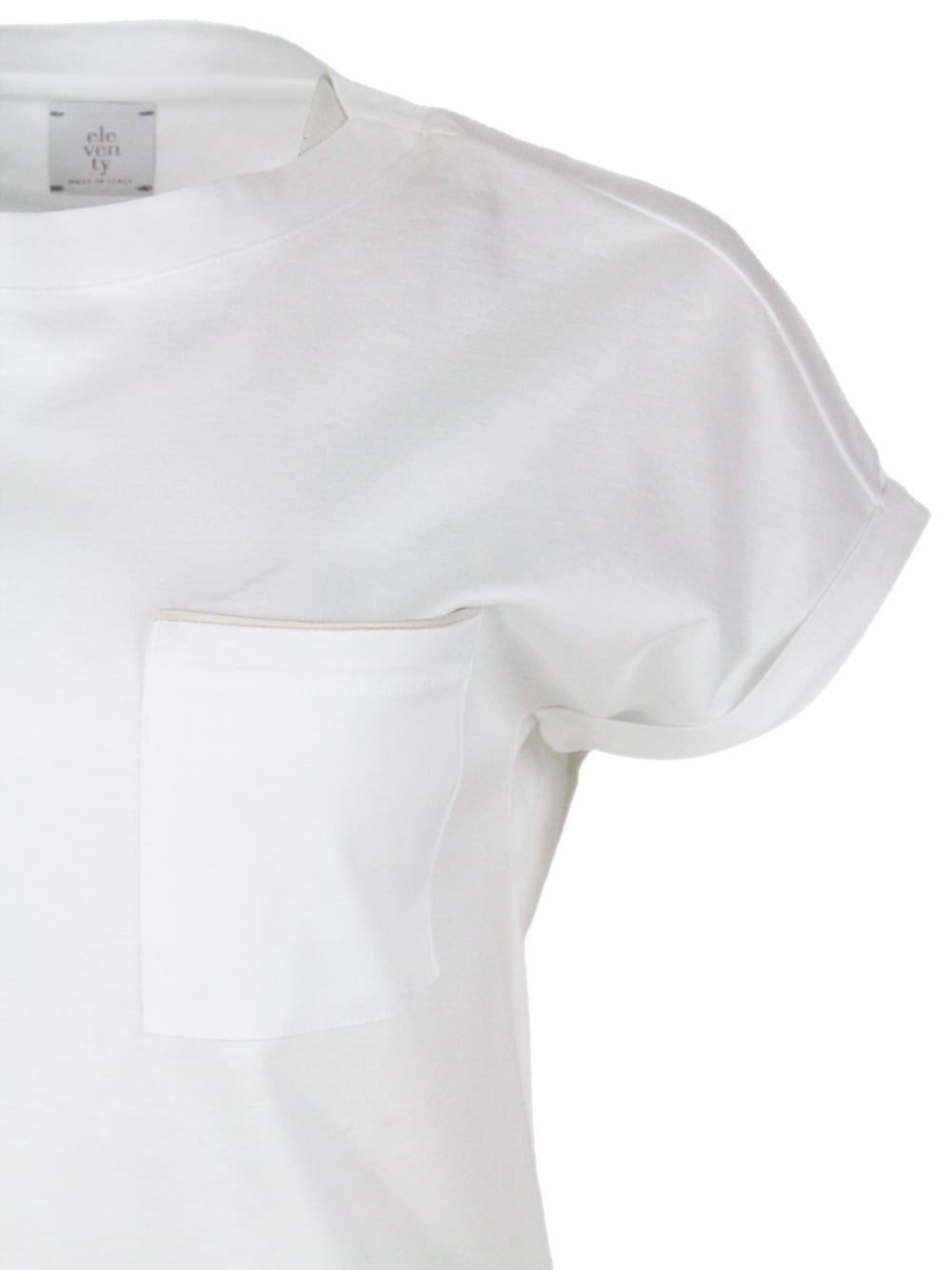 Eleventy T-shirt In Bianco - Rosa